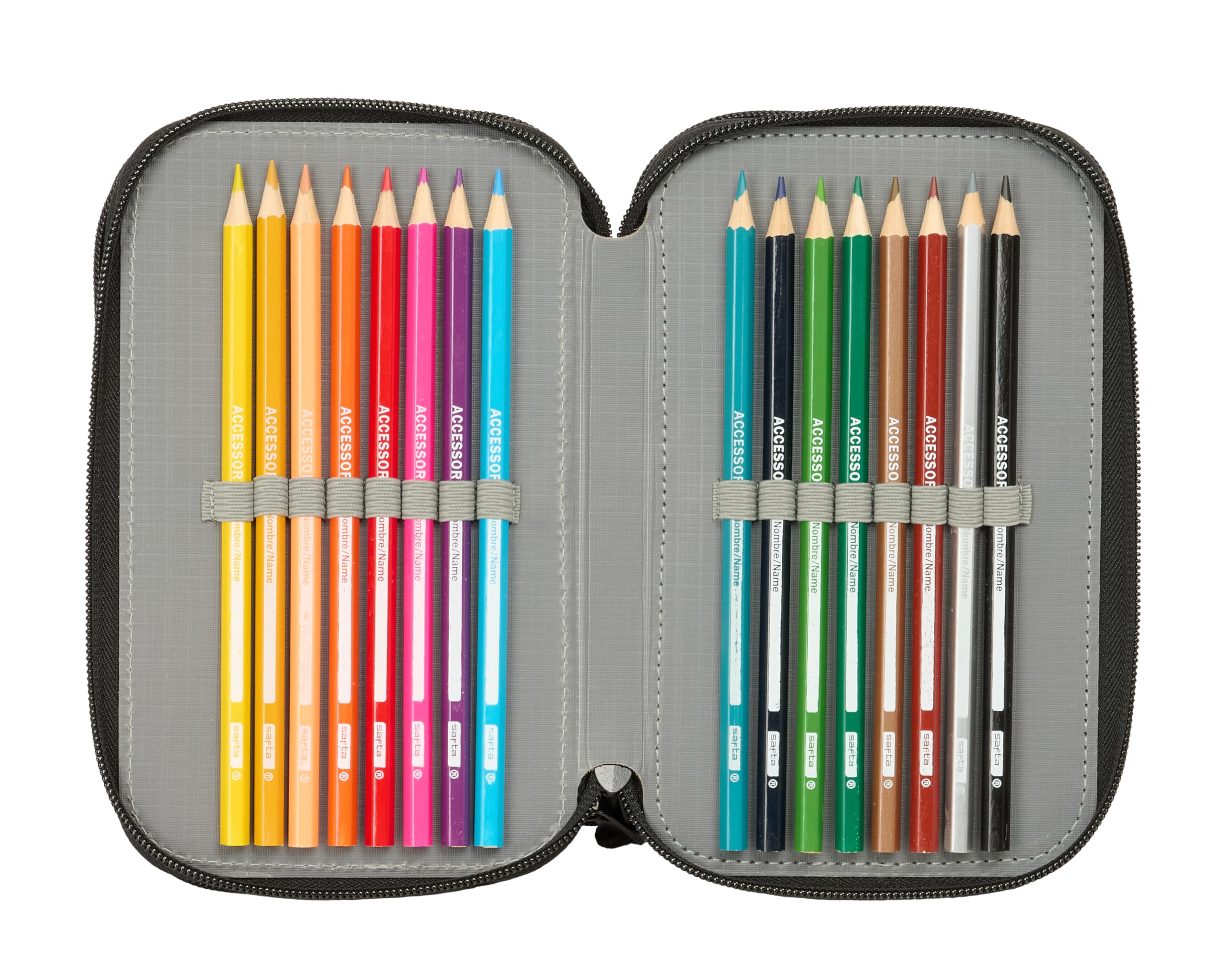 MINECRAFT - Astuccio scuola con 37 utili inclusi, astuccio per bambini, ideale per bambini dai 5 ai 14 anni, comodo e versatile, qualità e resistenza, 12,5 x 5,5 x 19,5 cm