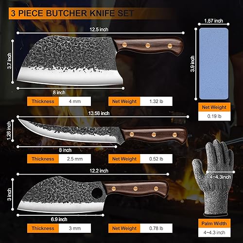 Miniatura 6 de KINGOD Cuchillo de chef de cocina de damasco japonés VG10 de acero inoxidable de alto carbono, afilado, multiusos, mango de madera, elegante caja de