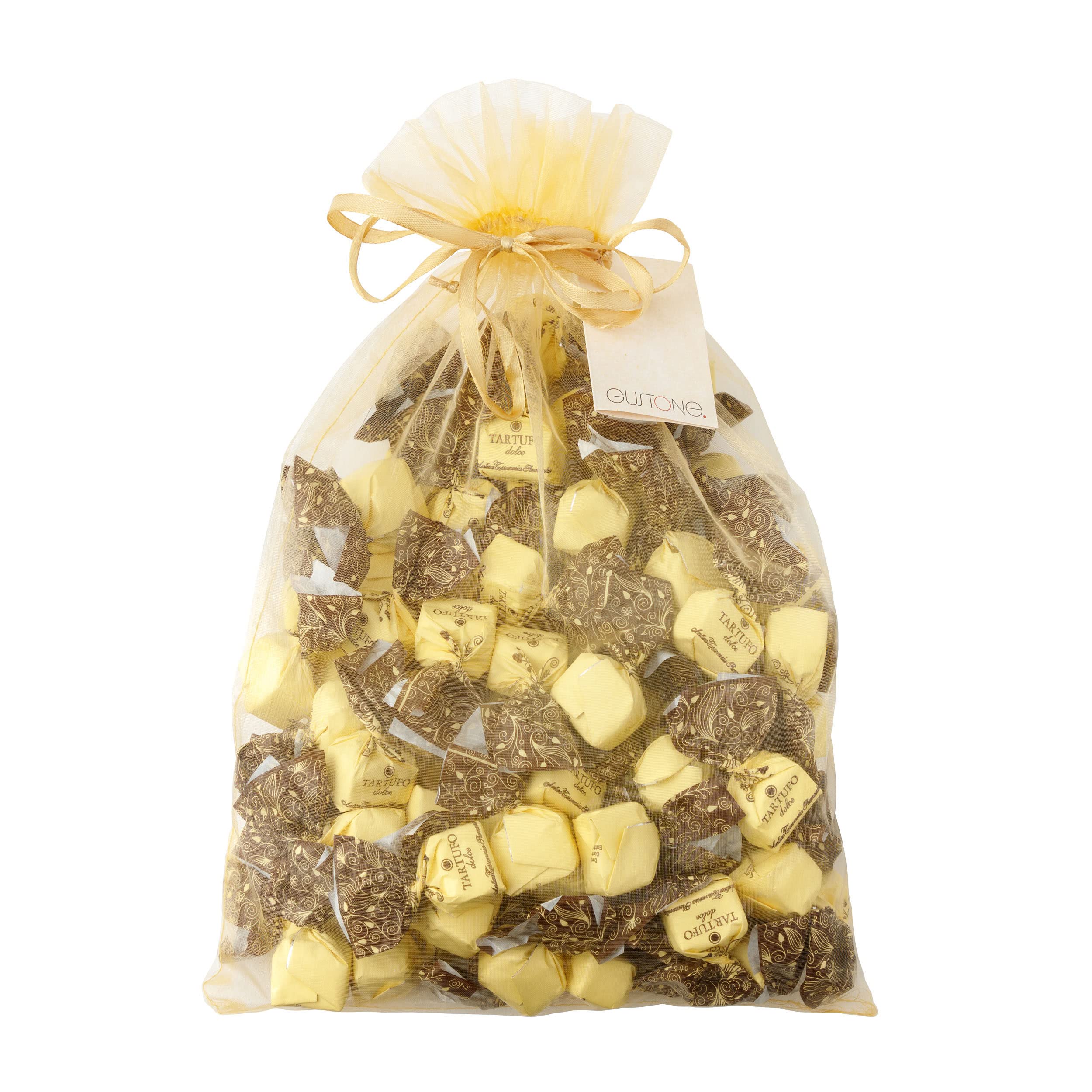 GUSTONE. Tartufi dolci nero | 70 Stück je 14g | Antica Torroneria Piemontese | Trüffel-Praline Zartbitterschokolade und Piemont Haselnüssen | 1kg Großpackung als Geschenk