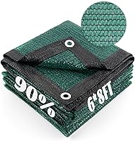 Vista 129 de Cool Area 70% Tela para Sombra Solar con Ojales, Lona de Malla para Cubierta de Plantas 6.5x16.5 pies, Toldo para Patio, Jardín, Pérgola, Verde