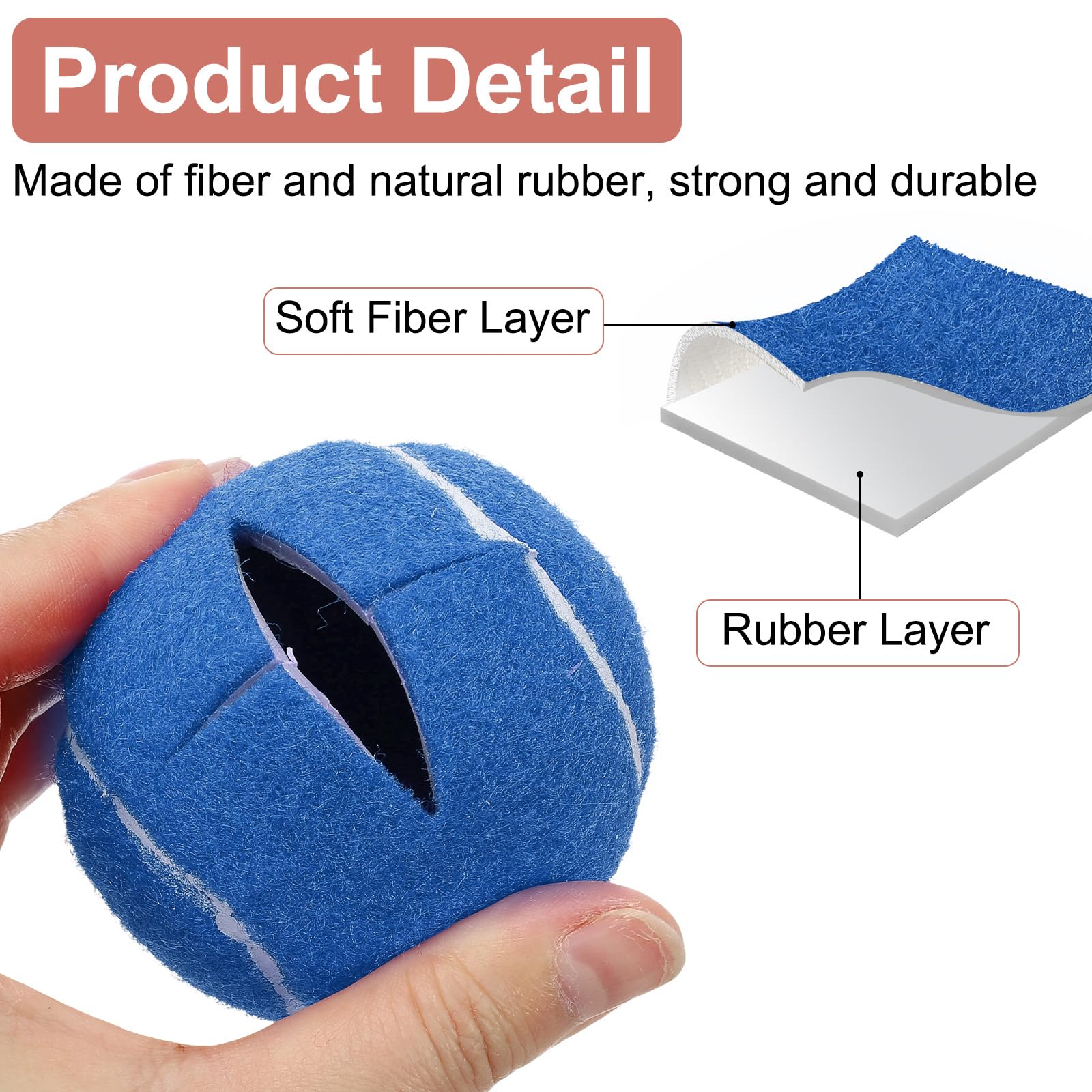 QUARKZMAN 2 Pcs Balles De Tennis Prédécoupées pour Déambulateurs, Accessoires Universels pour Déambulateurs, Glissières pour Pieds De Meubles Et Protection De Sol, Bleu Foncé