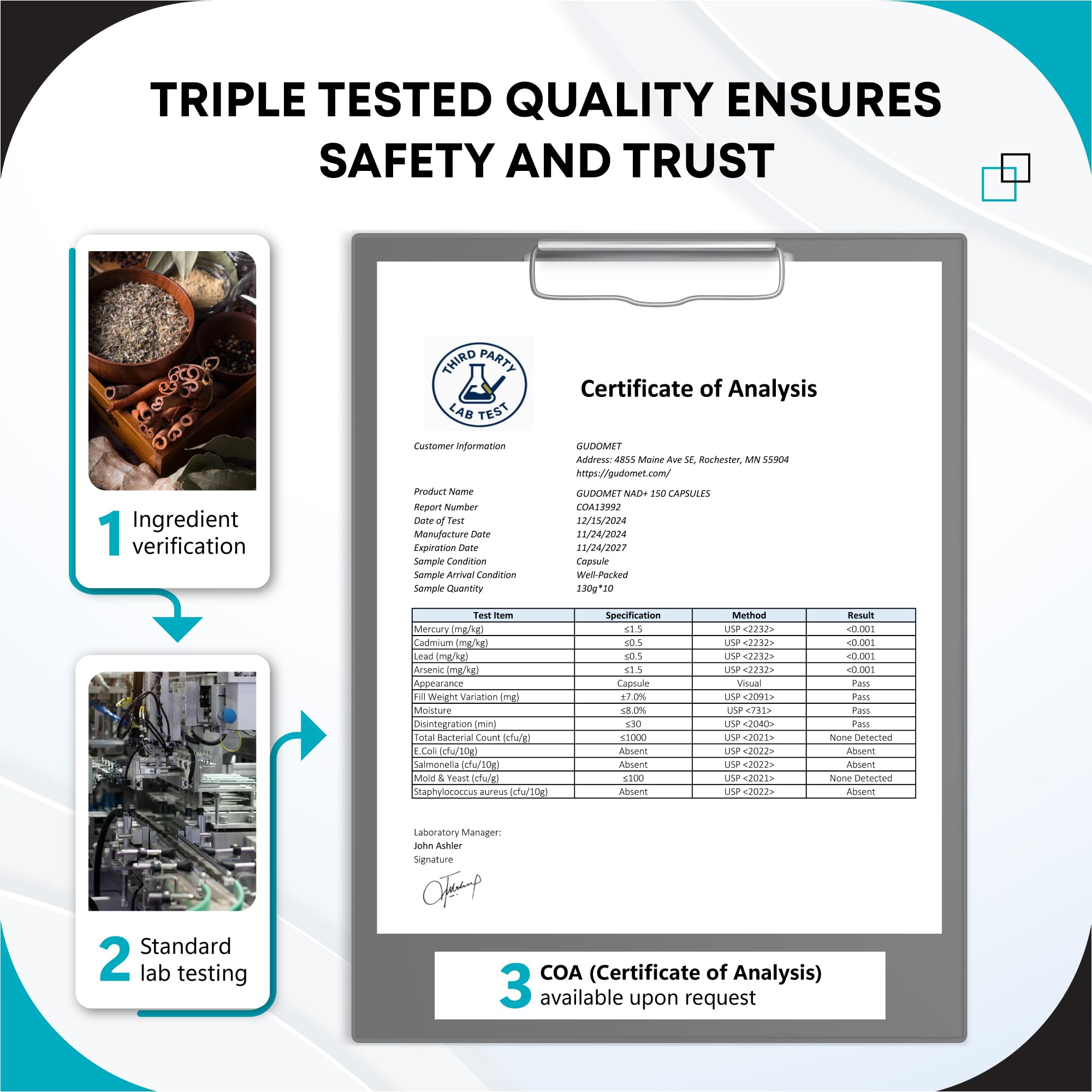 NAD+ with Trans-Resveratrol, Red Wine, Quercetin & Vitamin C – Supports Cellular Wellness & Healthy Aging-150 Capsules- Made in The USA