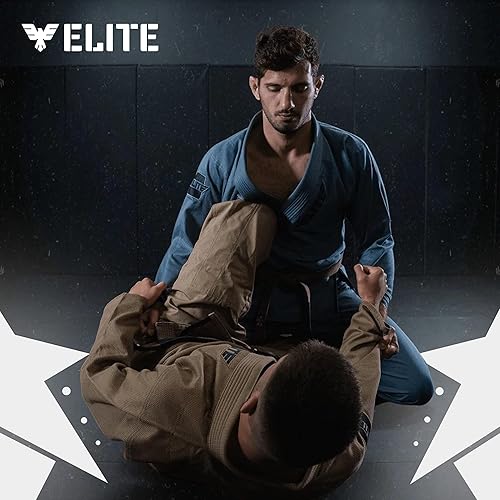 Miniatura 7 de Elite Sports Kimono para hombres aprobado por la IBJJF (Federación Internacional de Jiu Jitsu Brasileño) de tela pre-encogida para Jiu Jitsu