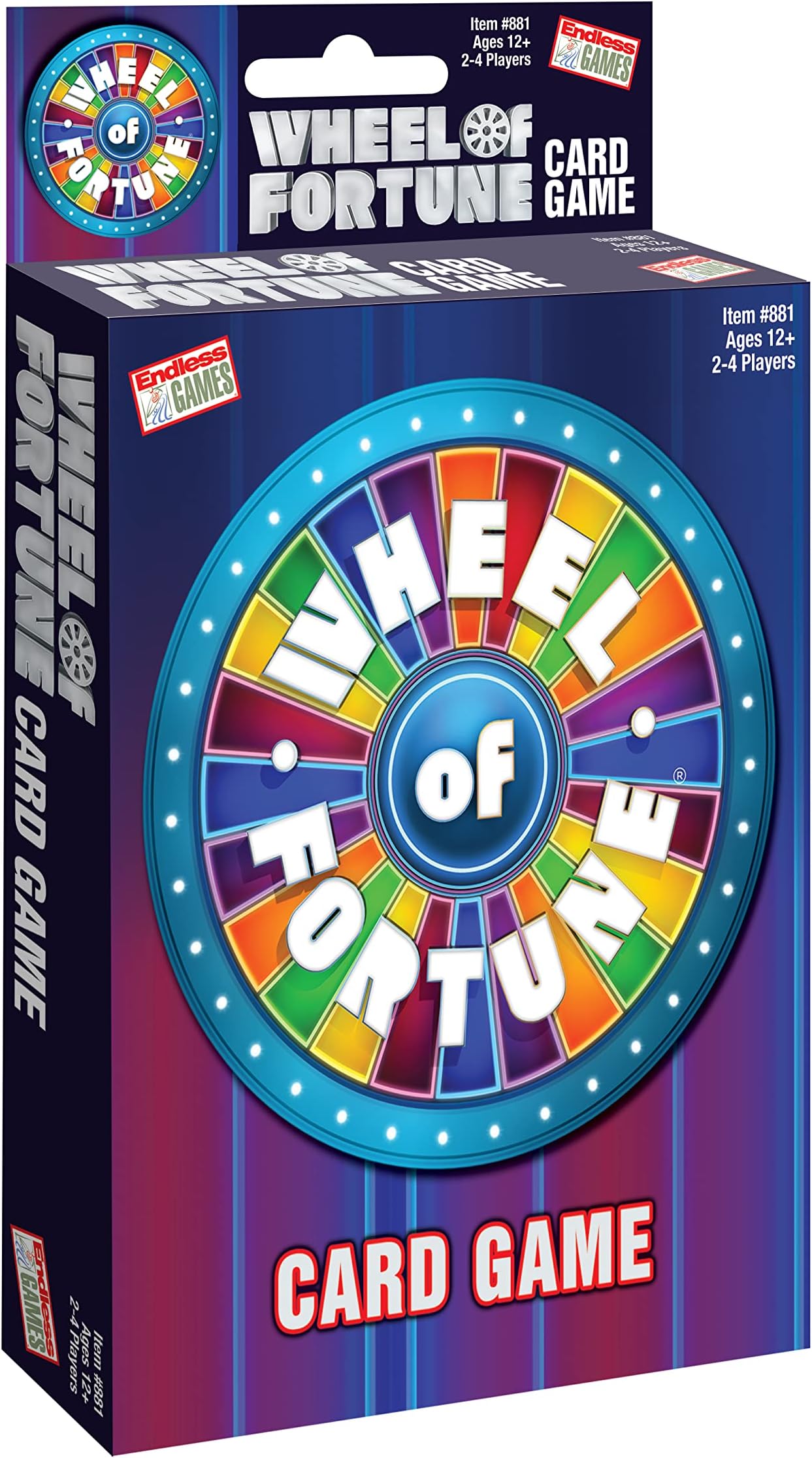 Wheel of Fortune Card Game - Faced Paced Competition - Travel Sized Party Game