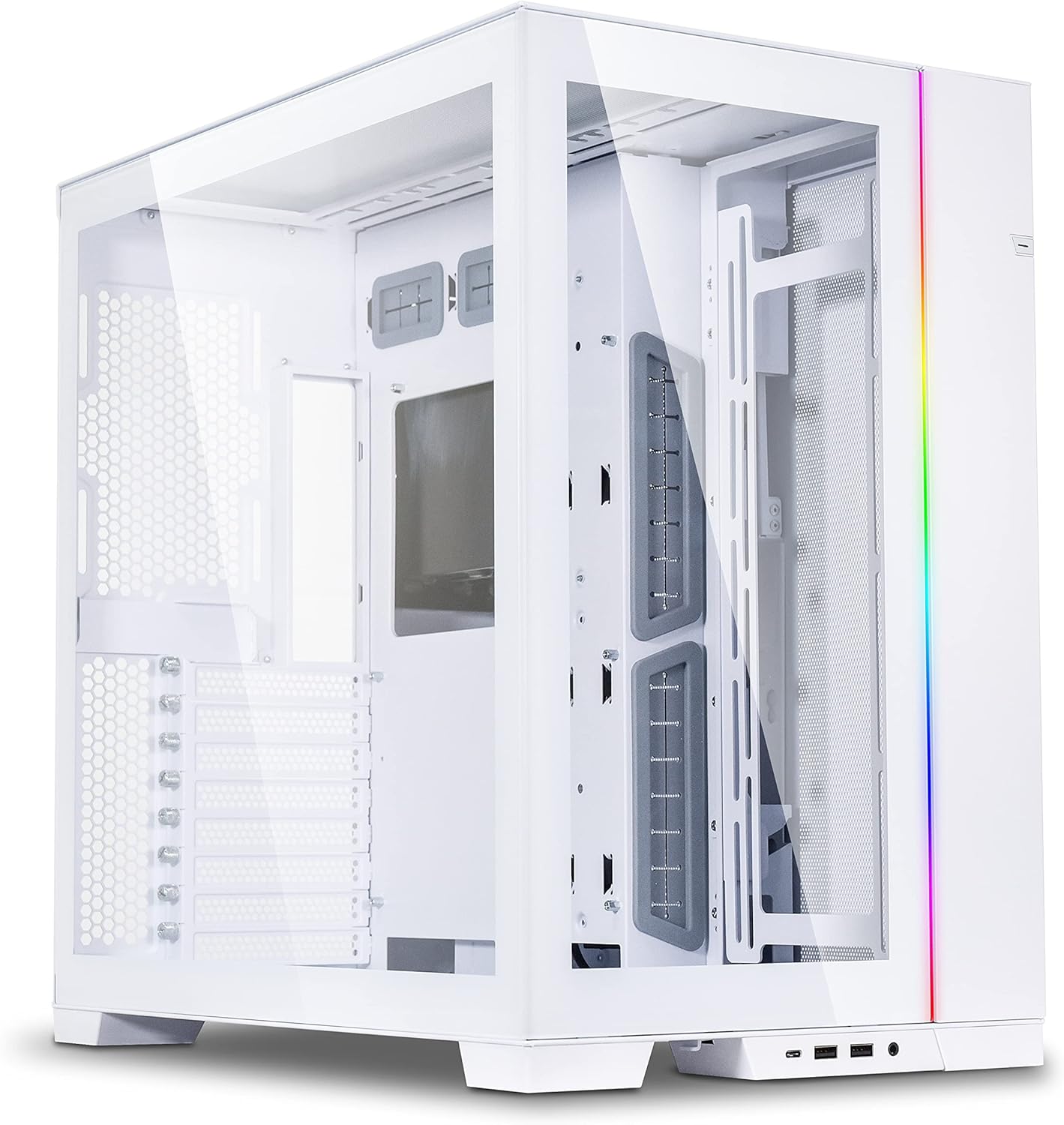 Photo 1 of Lian Li LI PC-O11 Dynamic EVO Snow White ATX Full Tower Gaming Computer Case - O11DEW