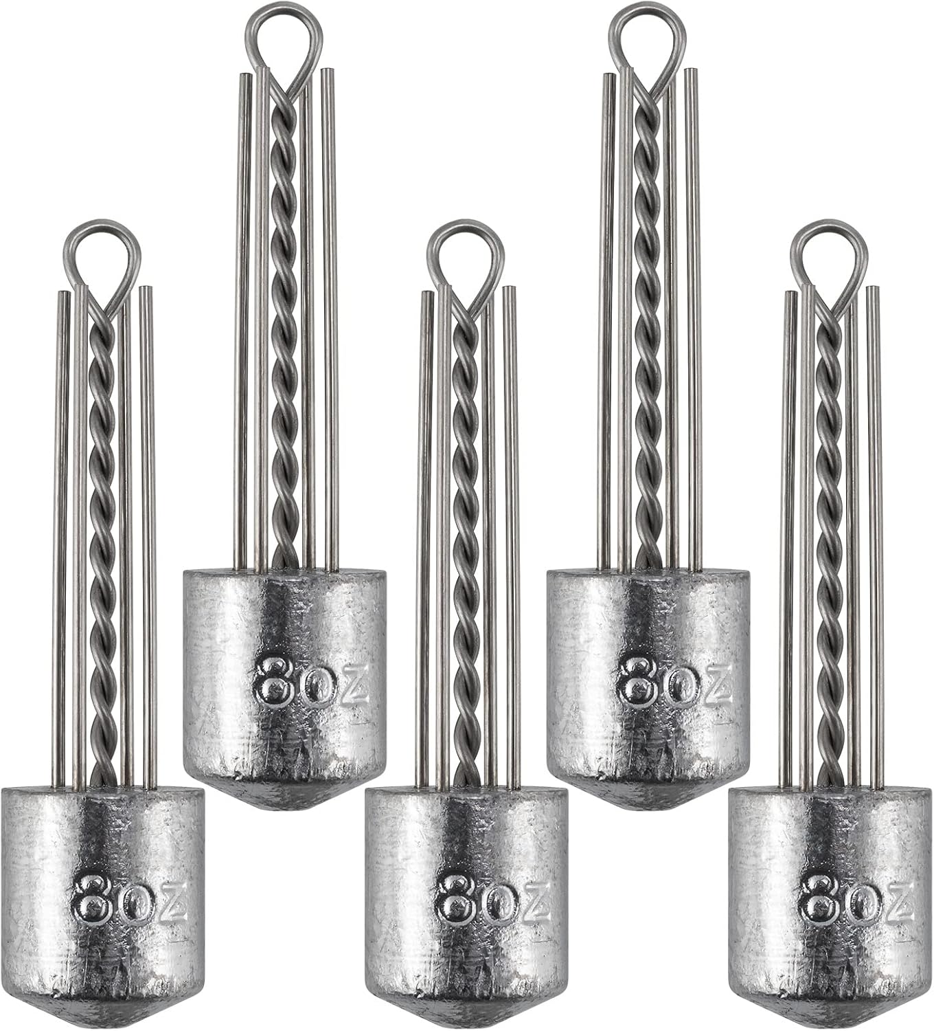 Dr.Fish 5 Pack Spider Surf Fishing Weight Sputnik Sinker 1oz-8oz Saltwater Beach Casting Sea Bottom Holder