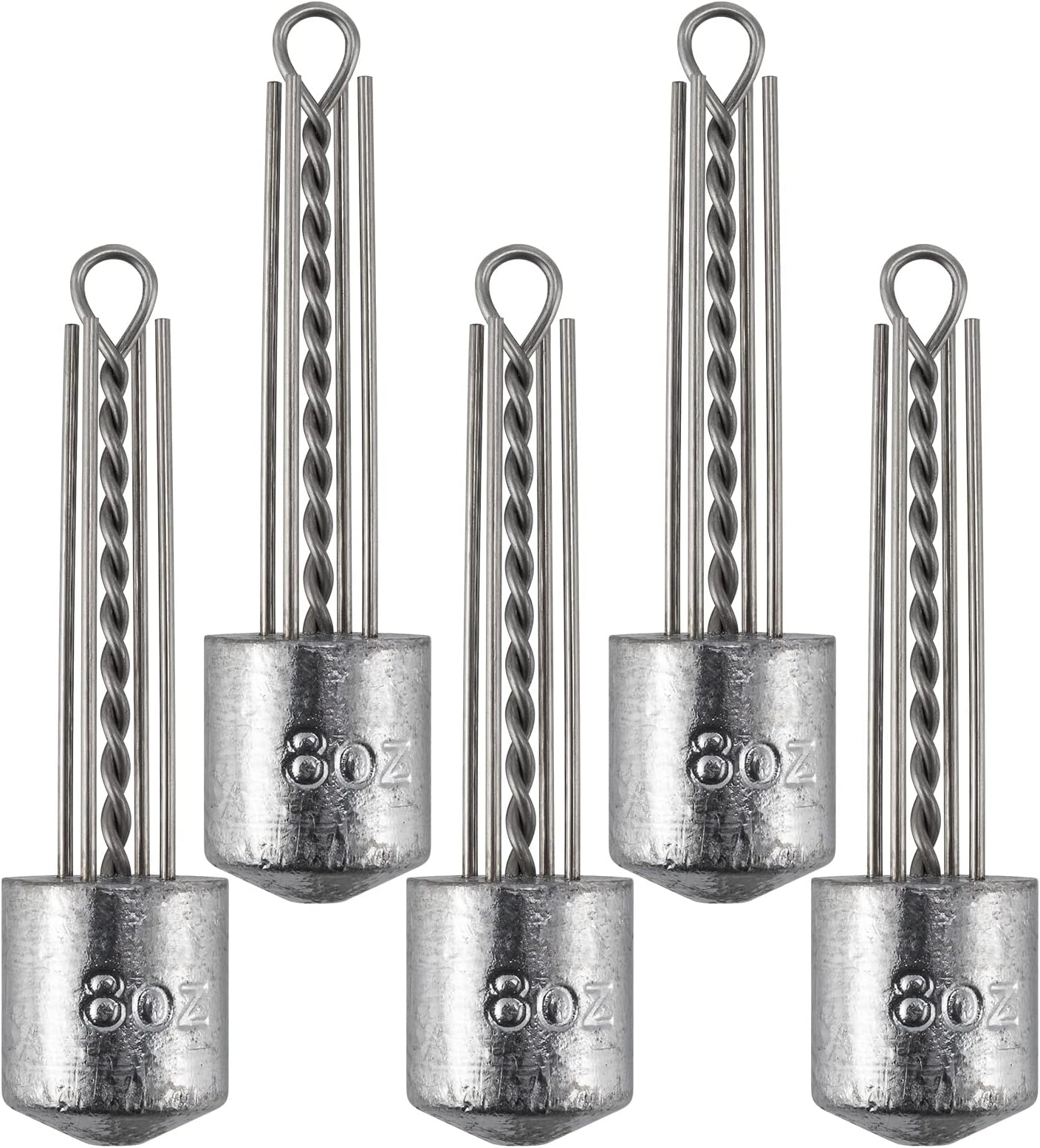 Dr.Fish 5 Pack Spider Surf Fishing Weight Sputnik Sinker 1oz-8oz Saltwater Beach Casting Sea Bottom Holder