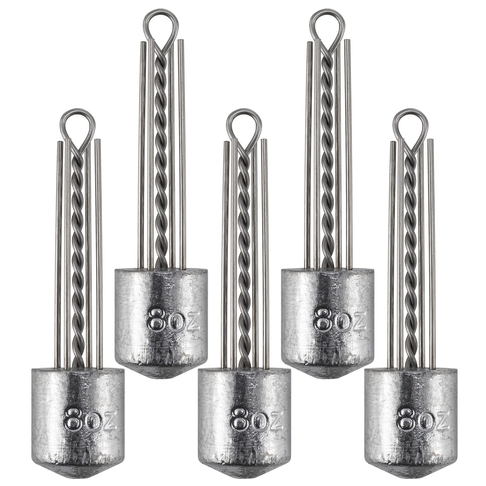Dr.Fish5 Pack Spider Surf Fishing Weight Sputnik Sinker 1oz-8oz Saltwater Beach Casting Sea Bottom Holder