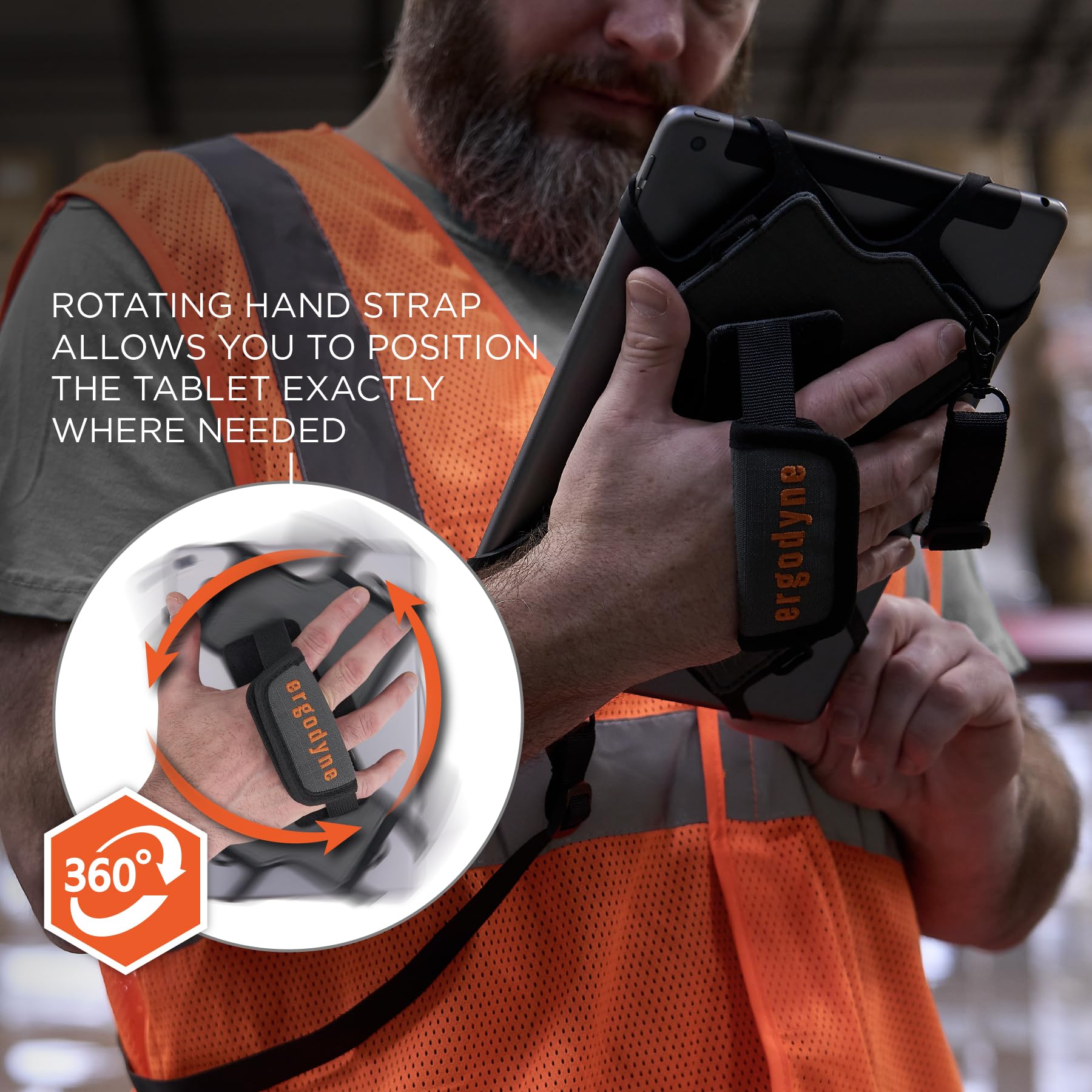 Ergodyne Squids 5549 Support de Tablette avec bandoulière Amovible, Solutions pour appareils Mobiles