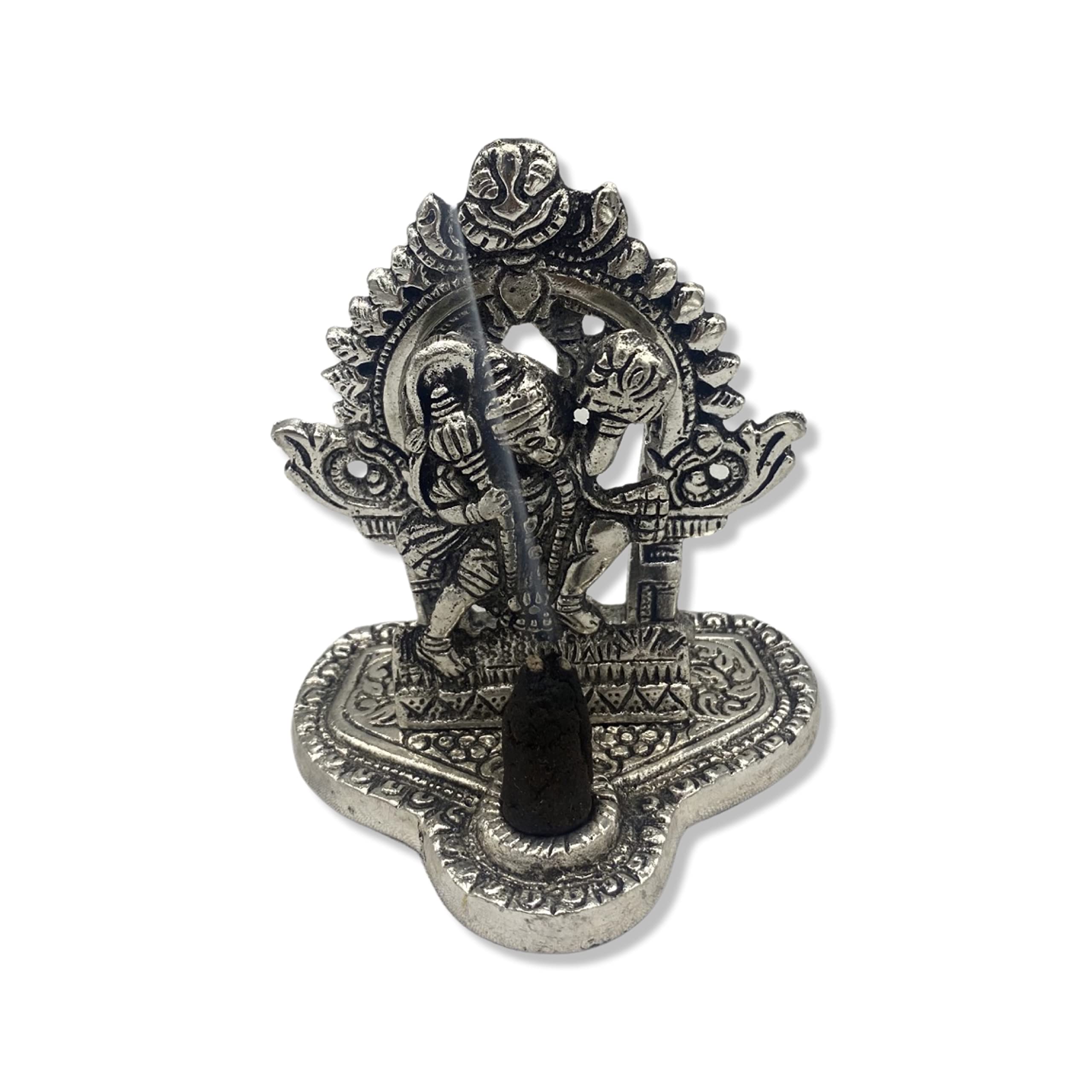 Agroware Hanuman Small Dhoop Insense Cone Holder for Home Decor, Mandir, Temple Pooja for Positive Energy (8 x 6 x 8 cm)