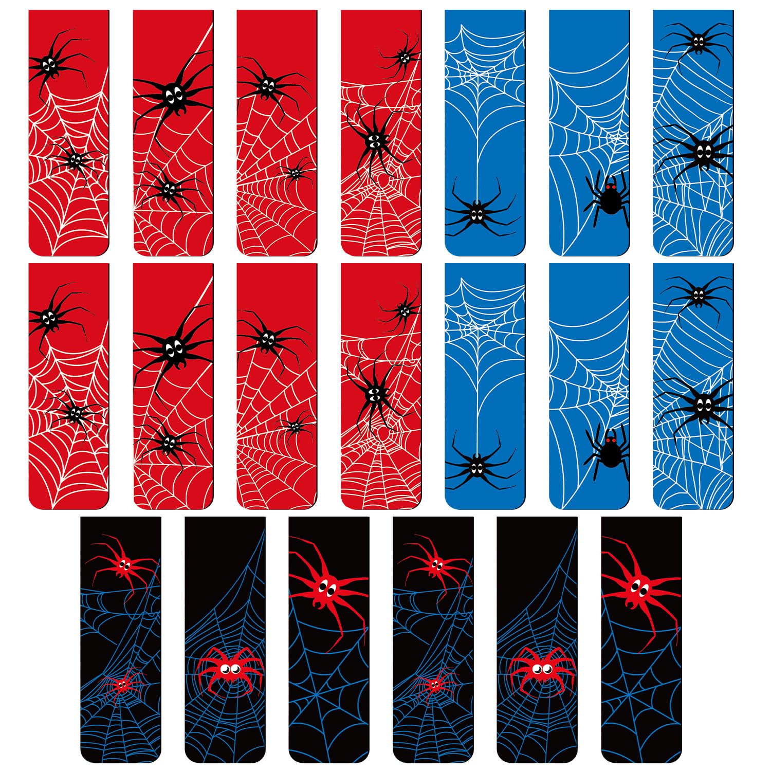 20pcs Spider Magnetic Bookmarks, Spider Web Magnet Book Mark Clips Cute Page Markers Cool Gift for Students Teachers Book Lovers Home Office Reading Accessories (3 Colors)