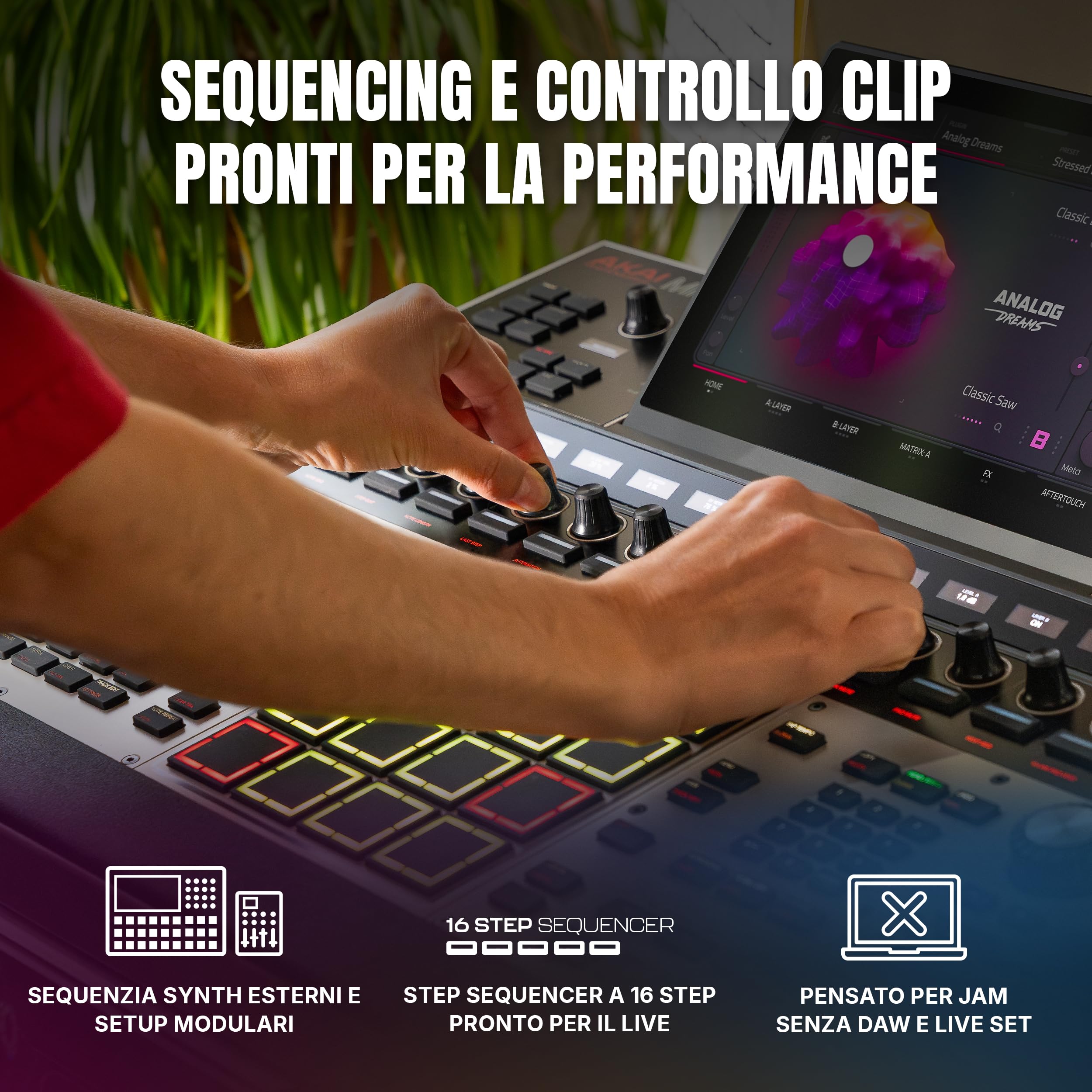 Akai Professional MPC XL Centro di Produzione Musicale | Standalone, Pad MPCe, Touchscreen, CPU 8-Core, 16GB RAM, 256GB SSD, per Campionamento, Sequencing e Produzione Musicale