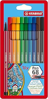Sketch Pen - STABILO 68 Premium Wallet of 10 (Assorted Colours)