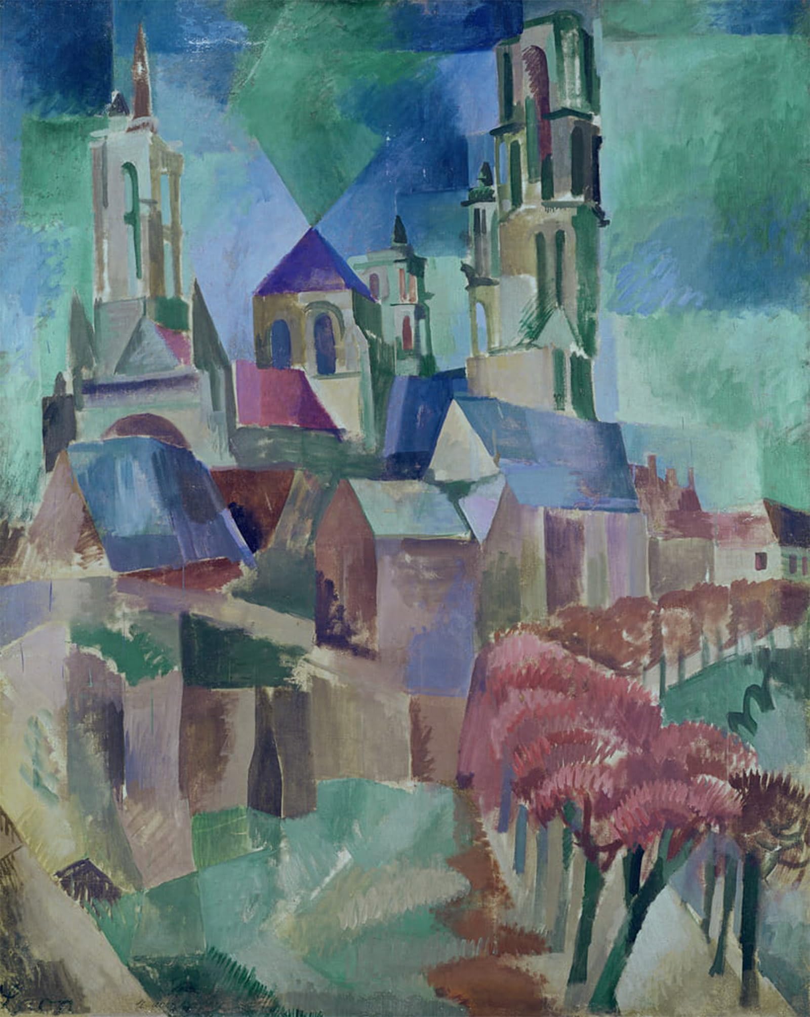 Posteriik No Frame Vintage Art Print Images Pictures Print The Towers Of Laon By Robert Delaunay Modern Colour Posters For Office Home Decor 60X90cm