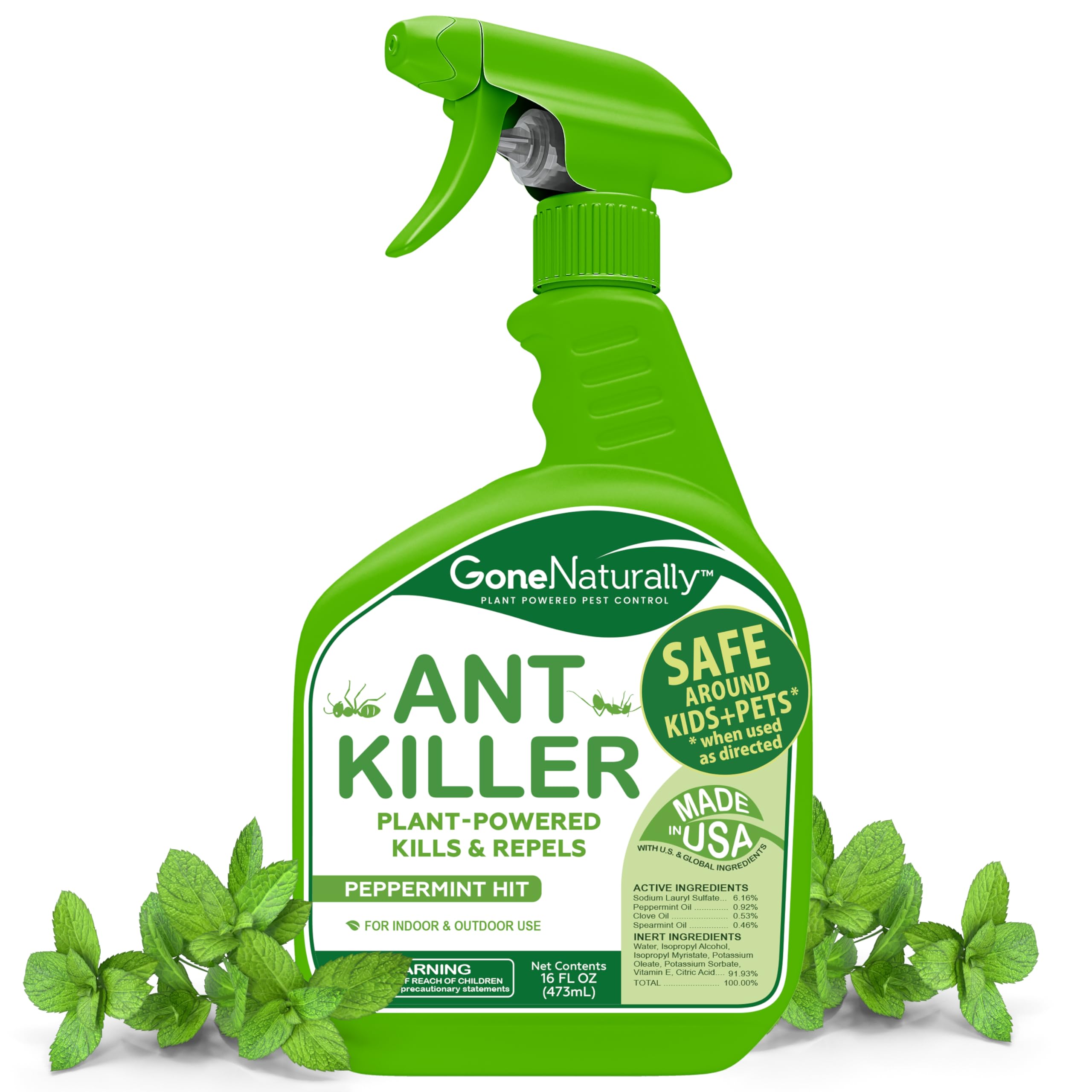 Ant Killer– Peppermint Oil Ant Spray for Indoor &amp; Outdoor Use– Natural Ant Repellent &amp; Ant Killer for Home– Safe for Kids &amp; Pets Pest Control Solution (16oz)