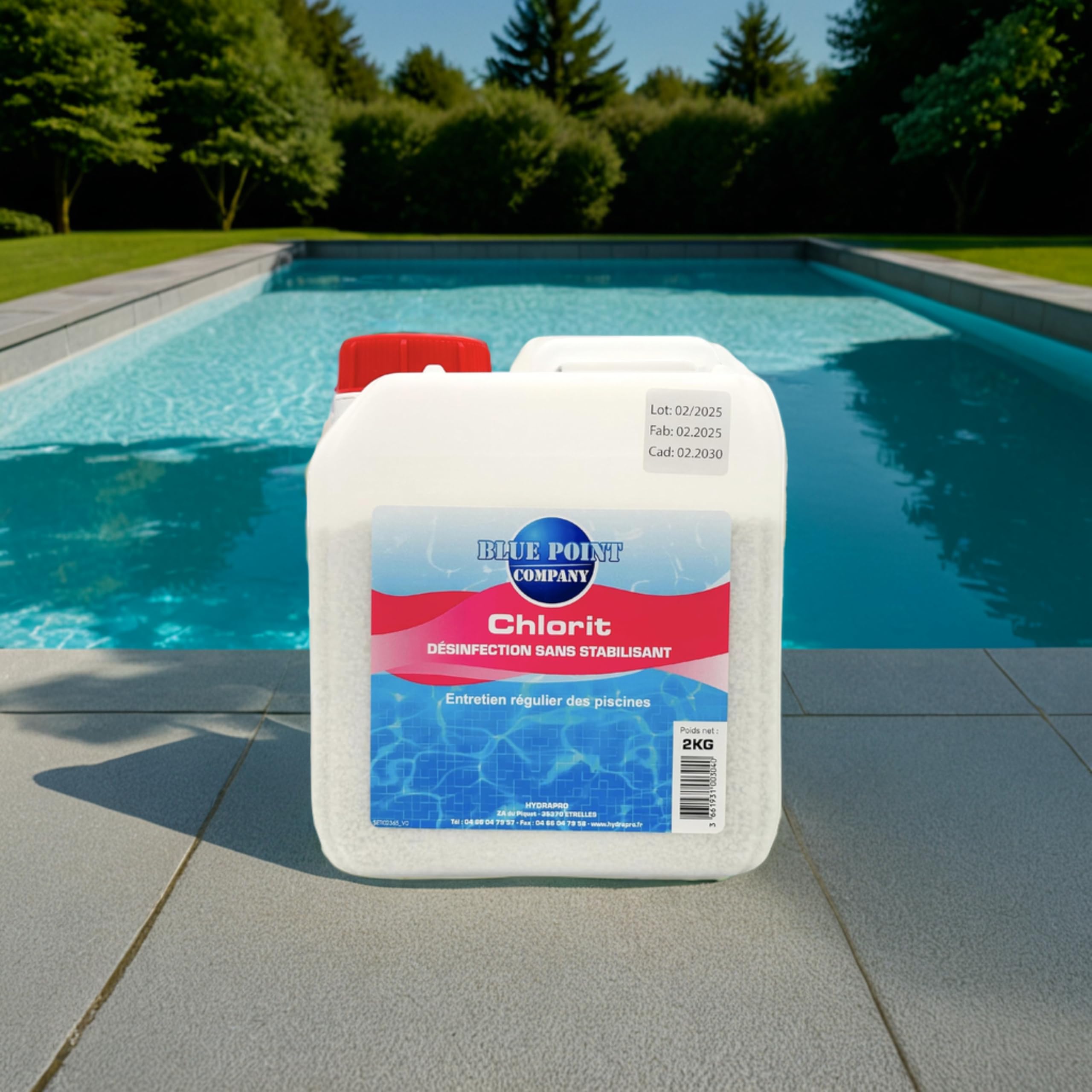 Chlore Choc Non Stabilisé 2KG | Hypochlorite de Calcium en Poudre | Traitement Efficace Contre Algues & Eau Verte | Désinfection Rapide pour Piscine & Spa | Produit sans Stabilisant, Granulés