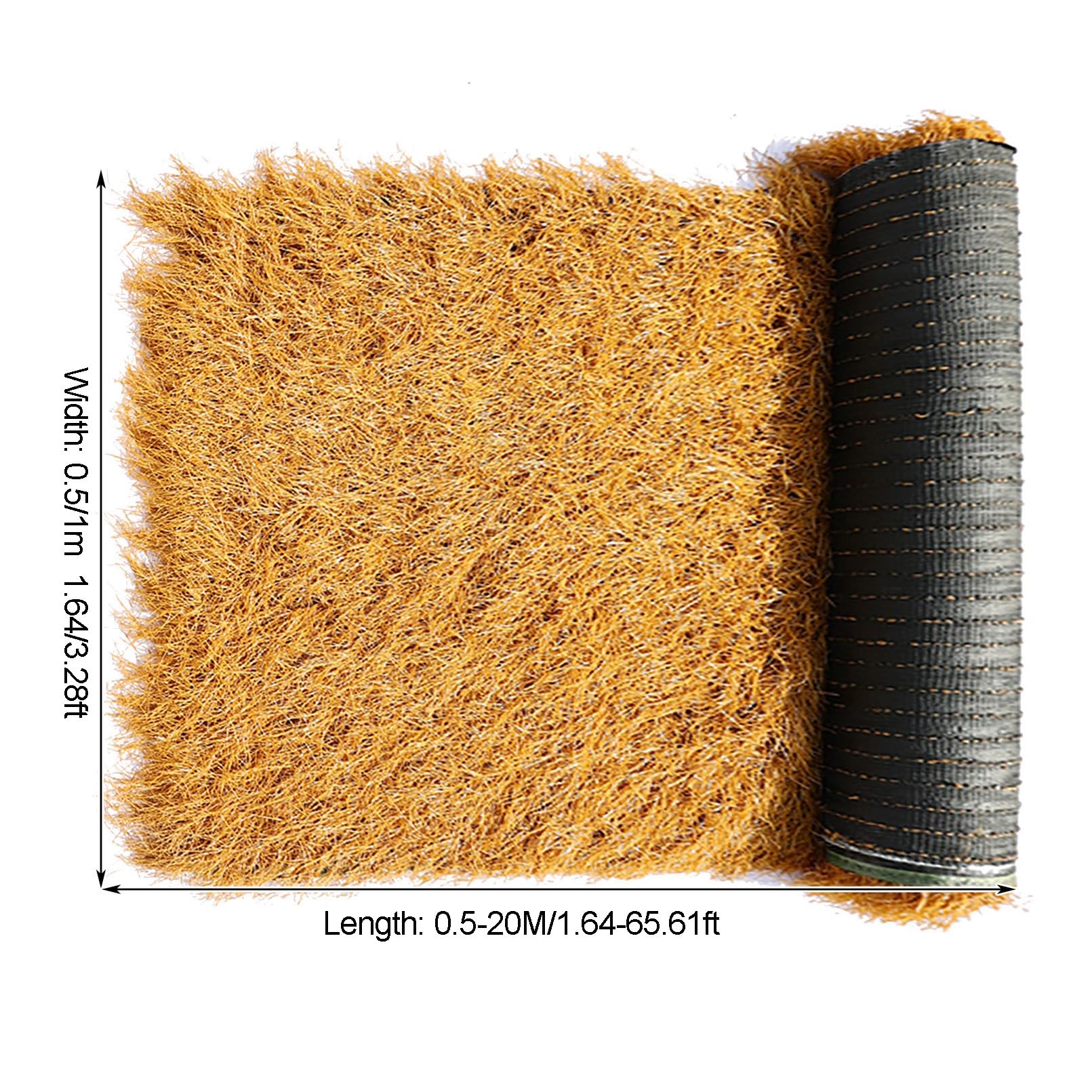 Artificial Thatch Roofing Roll – 3.3x3.3ft, PE Straw Mat For Garden, Fence, & Tiki Bar Decor