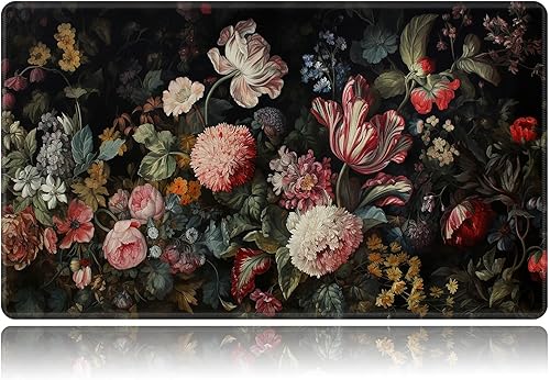 Tapete de juego para MTG, tapete de juego de cartas, base de goma antideslizante y cosido, tapete de juego TCG de 24 x 14 pulgadas para MTG y otros