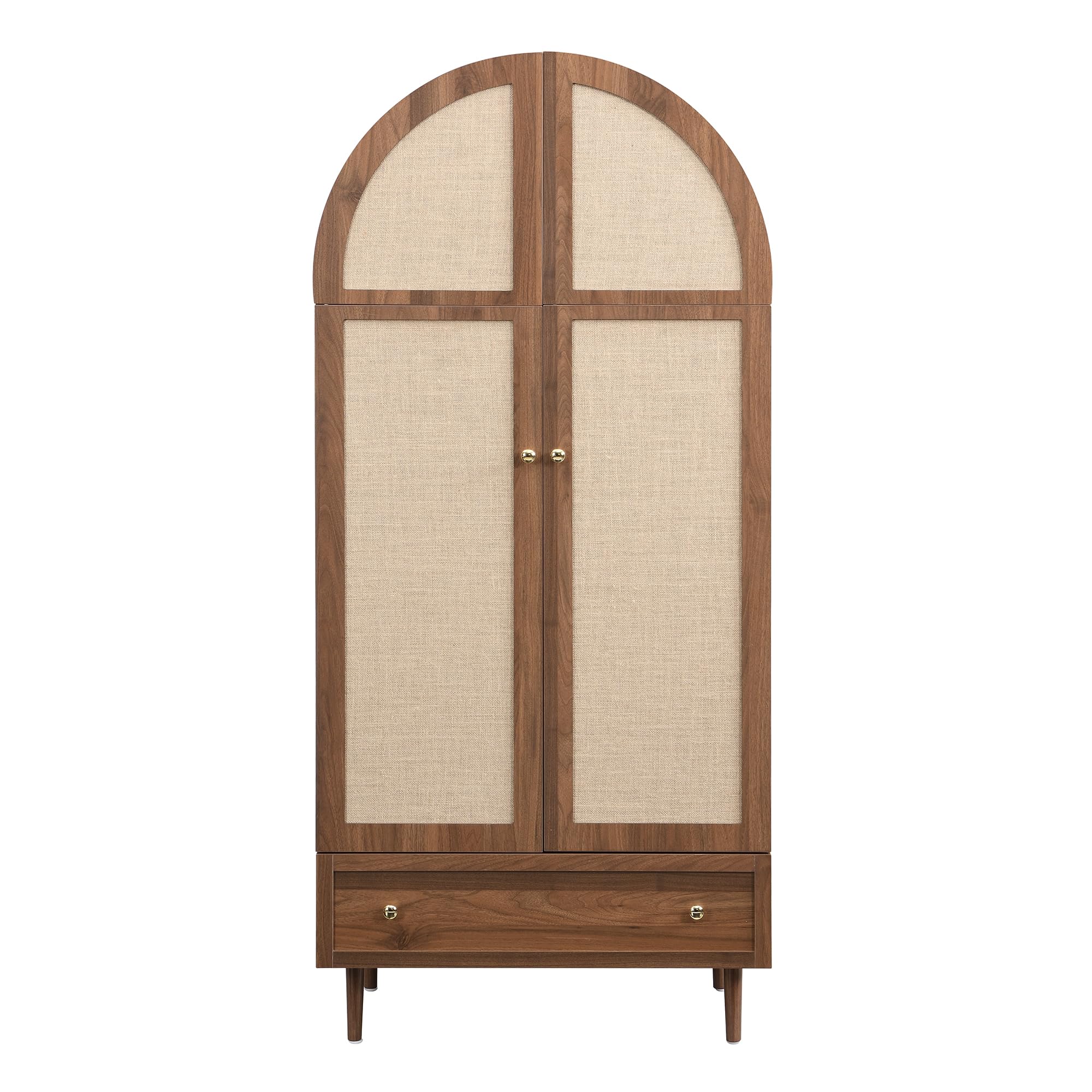 Wiuzo Armadio con cassetti, 79 x 50 x 175 cm (lunghezza x larghezza x altezza), porte in legno con rivestimento in lino, ampio spazio di archiviazione, armadio per camera da letto, soluzione di