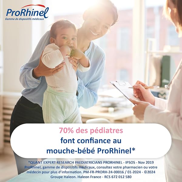 Prorhinel Embouts Jetables Mouche Bébé Manuel, pour Nez Bouché et Ecoulement Nasal, Fabriqué en France, 20 Embouts Souples - Lot de 4 - 5