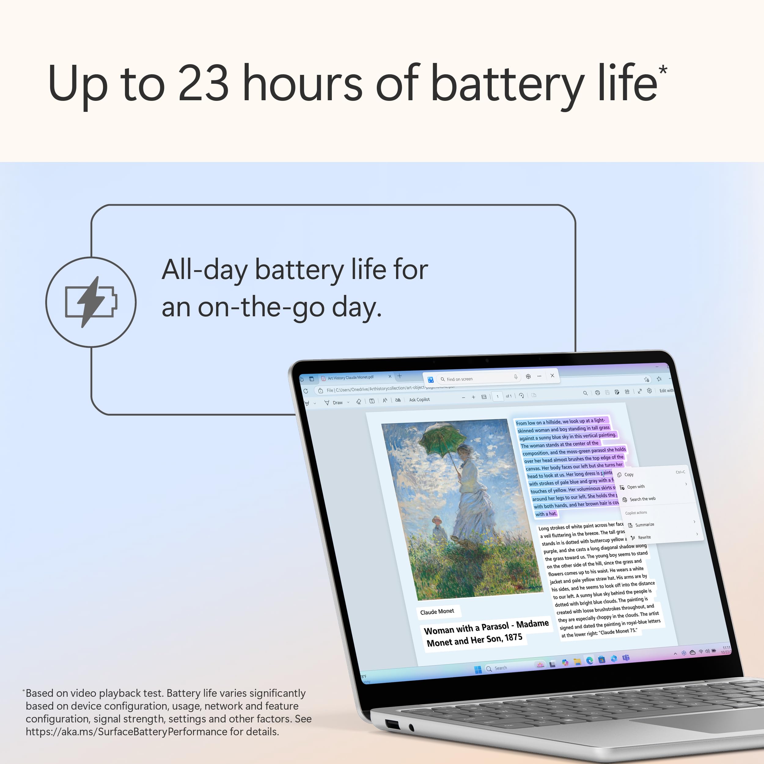 Microsoft Surface Laptop | Copilot+ PC | 13” LCD Touchscreen | Snapdragon® X Plus | 16GB Memory | 512GB SSD | Latest Model, 1st Edition | Platinum — view 3