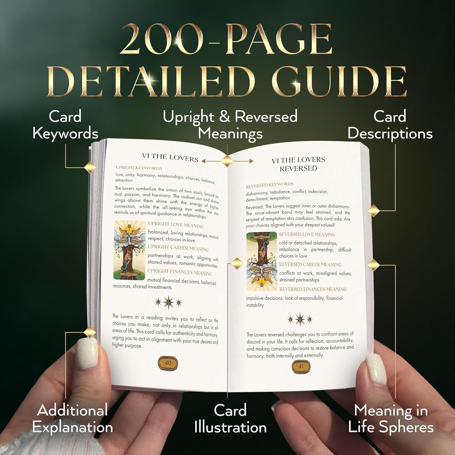 Wyspell Tarot Cards with Guide Book - Sacred Witch Unique Tarot Deck for Beginners - Traditional Symbolism - Beautiful & Modern Tarot Decks - Image 5