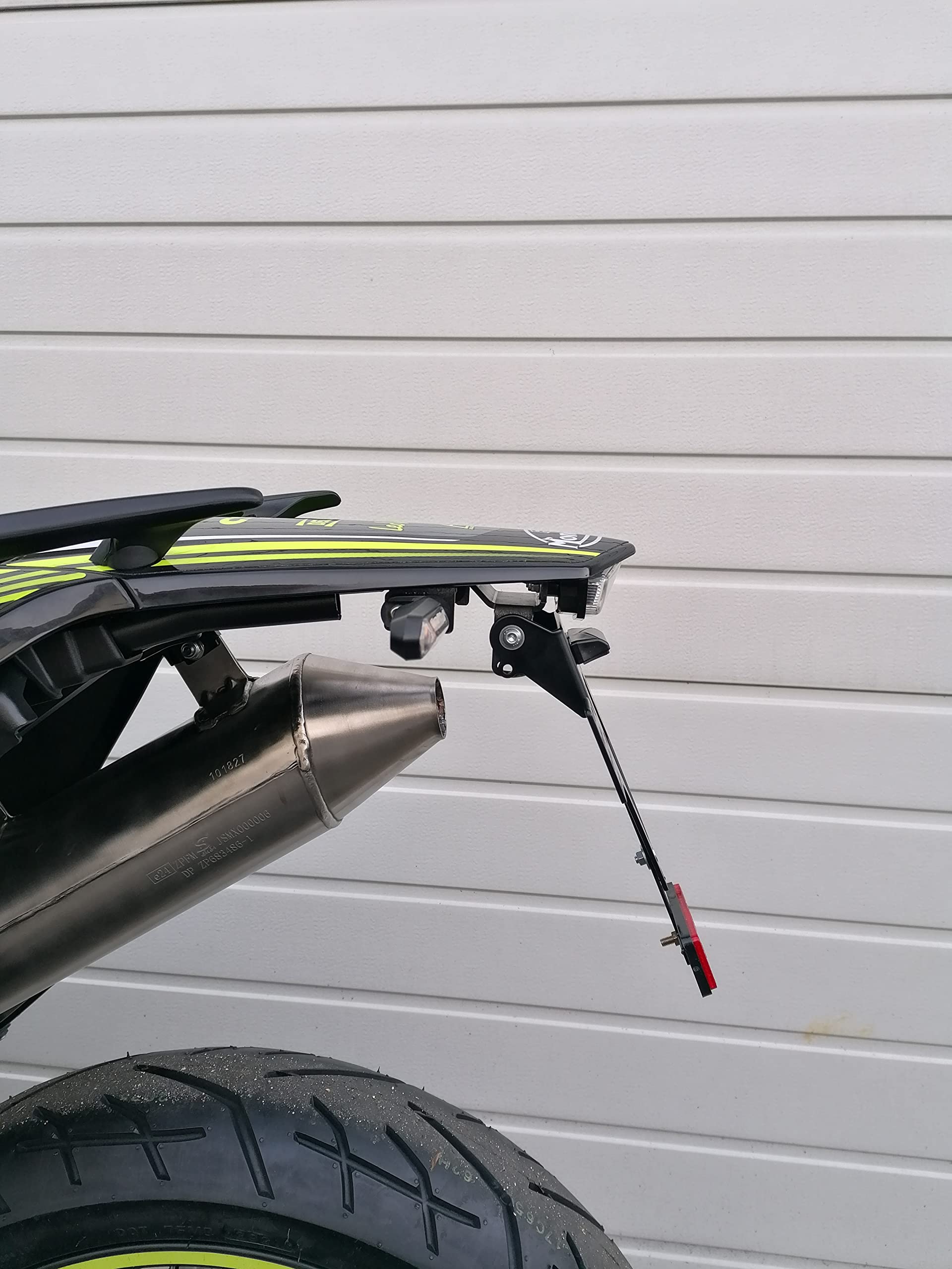 Kennzeichenhalter für FB Mondial SMX 125 Bj 2021-2025 GroFaTec EVO-Set Kennzeichenträger Enduro smx125 Supermoto Nummernschild kurzes Heck Heckumbau KL Motors KXE 125