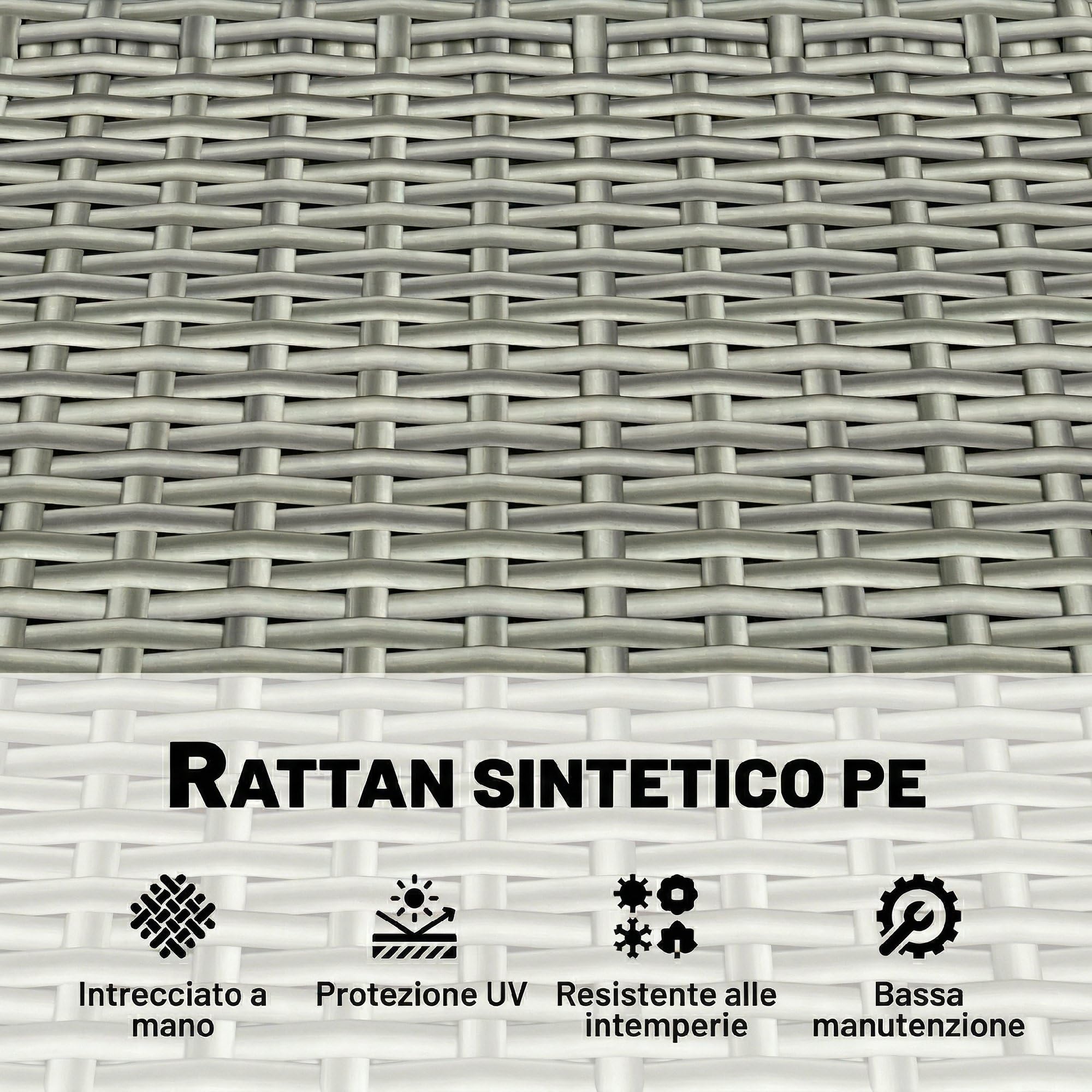 Outsunny Cassapanca Contenitore da Esterno in Rattan PE 170L, Panca Contenitore da Esterno 2 Posti con Braccioli in Legno di Acacia, Cuscino Lavabile, Fodera con Cerniera, Pistone a Gas, Grigio Chiaro