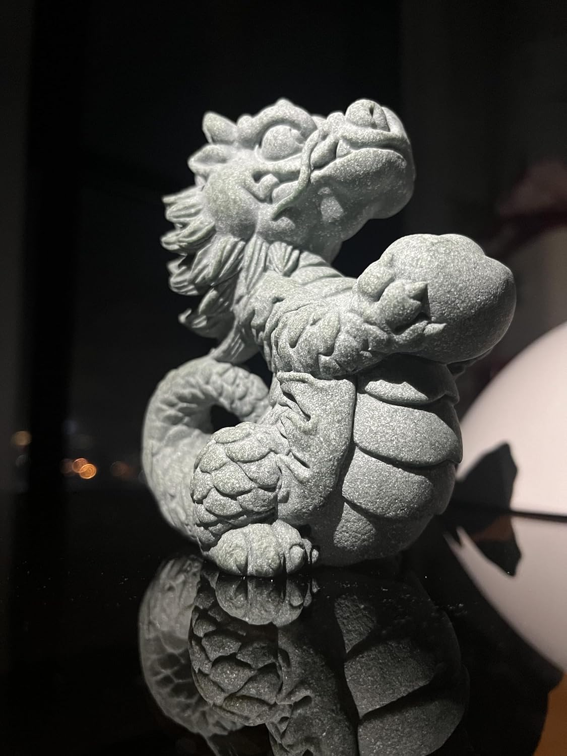4.3 inch Dragon Statue Decoration,Dragon Garden Decoration,Chinese Dragon Fish Tank Decoration,Office Bookshelf Desk Centerpiece Creative Decoration,Simple Decoration,Good Luck Gift