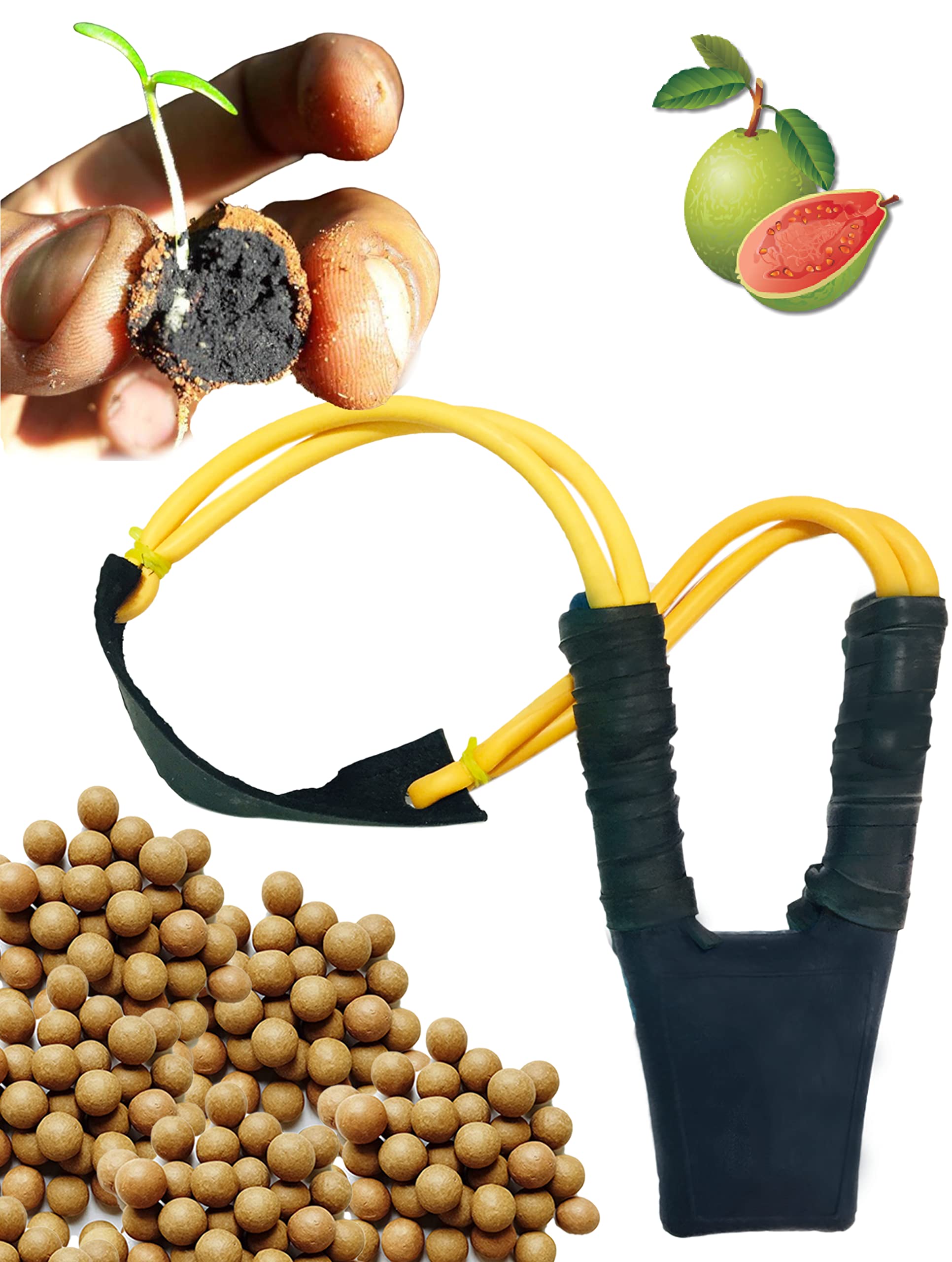 Human Birds Seed Balls Slingshot|Slingshot With 100 Seed Balls Gulel|Slingshot Catapult|Slingshot Gun|With Slingshot Balls|Strong Perfect Aim. (Guava 100 Seed Balls)|Multicolor (B09CDCMDVR) Amazon Price History, Amazon Price Tracker