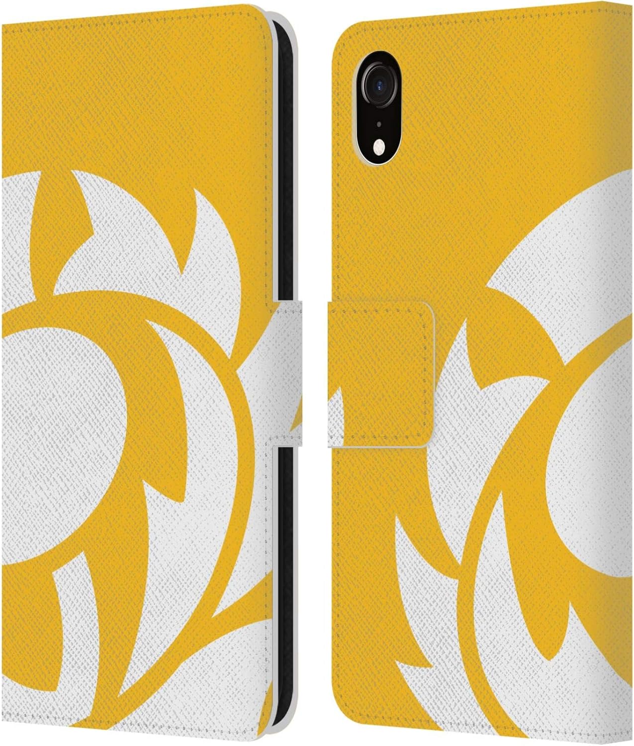 Head Case Designs Officially Licensed Scotland Rugby Purple Heather Oversized Thistle Leather Wallet Case Compatible with Apple iPhone XR