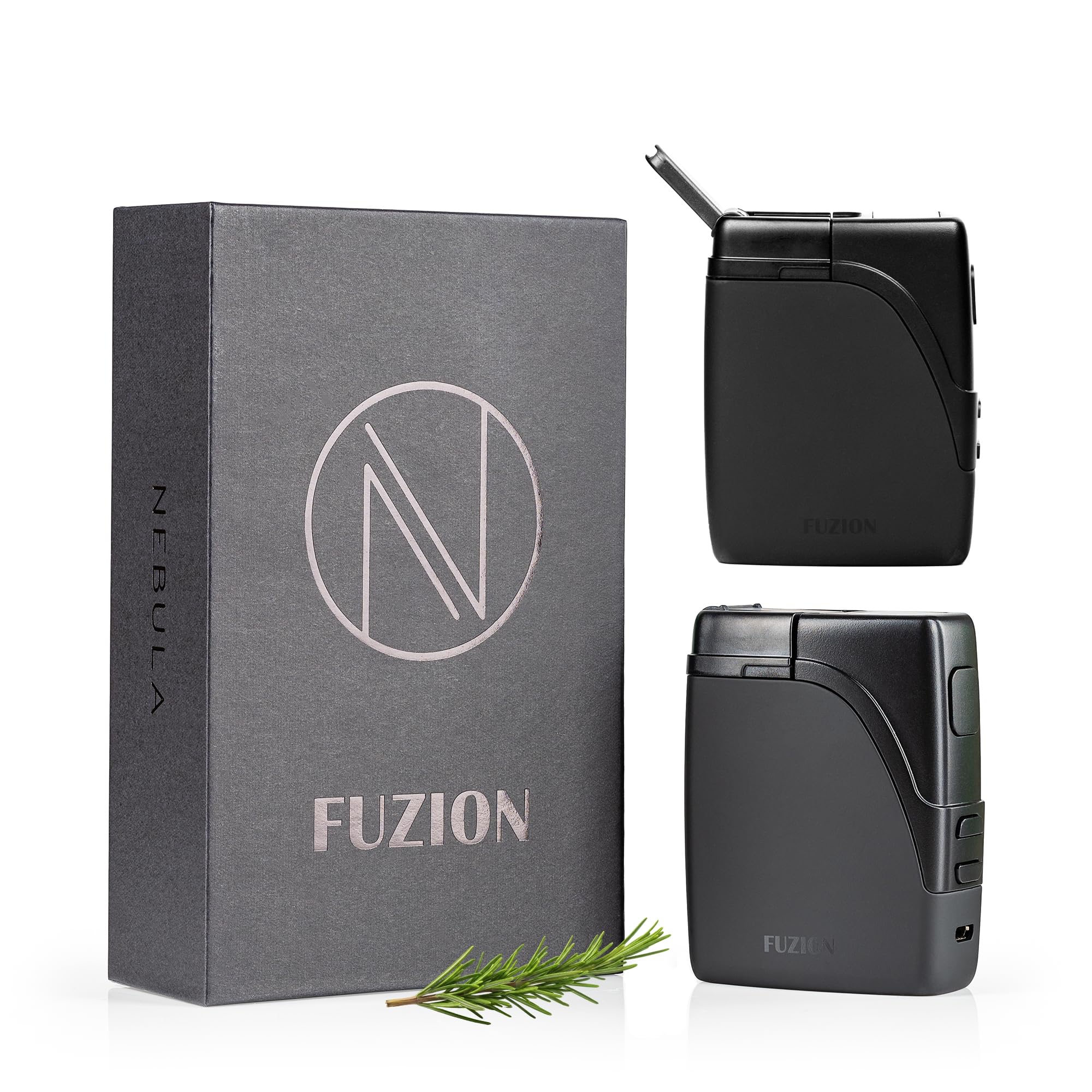 Vaporizzatore di erbe Nebula Fuzion - Vaporizzatore portatile di erbe secche con display digitale a LED, edizione standard, ricaricabile via USB, intervallo di temperatura 100°C-230°C, colore nero