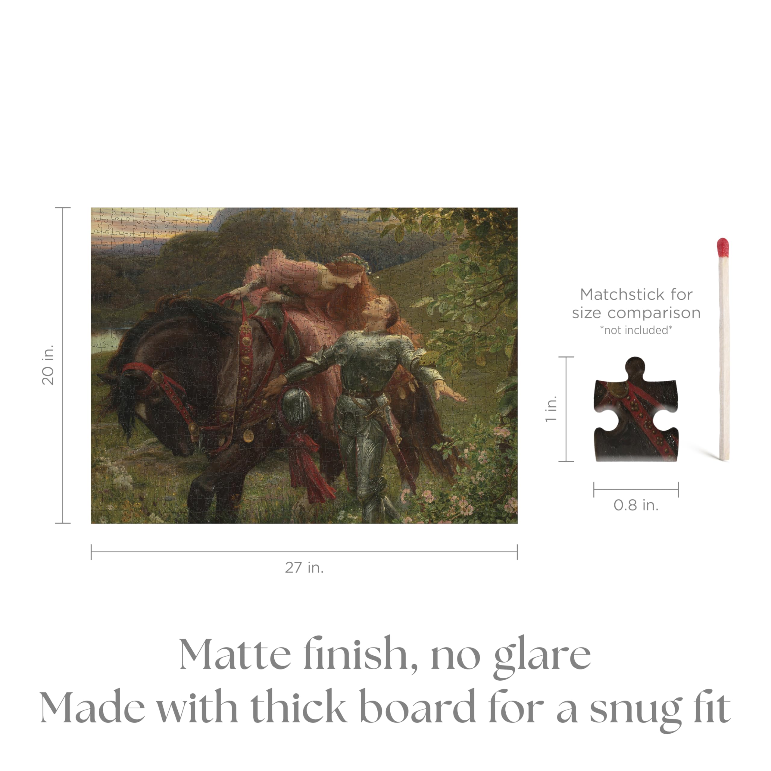 Pomegranate Puzzle da 1000 pezzi per adulti, Frank Dicksee's La Belle Dame sans Merci, finitura opaca, vestibilità aderente
