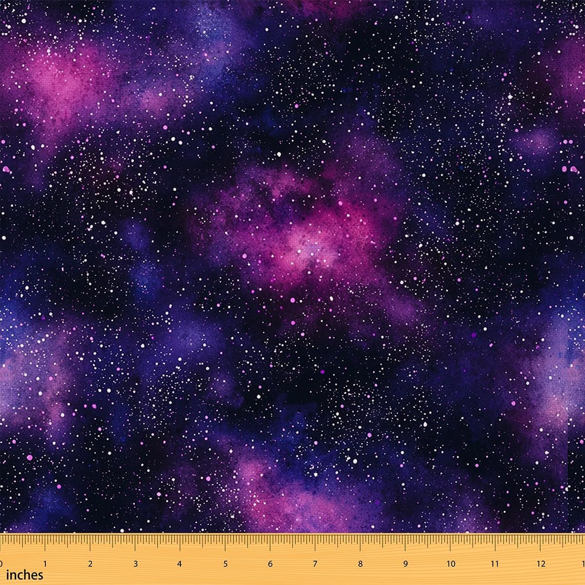 Constellation Upholstery by The Yard, Starry Sky Galaxy Decorative Fabric, Mysterious Nebula Indoor/Outdoor, Purple Pink, 2 Yards