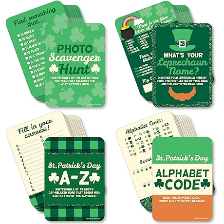 Big Dot of Happiness - Saint Patricks Day Scavenger Hunt Kit -...