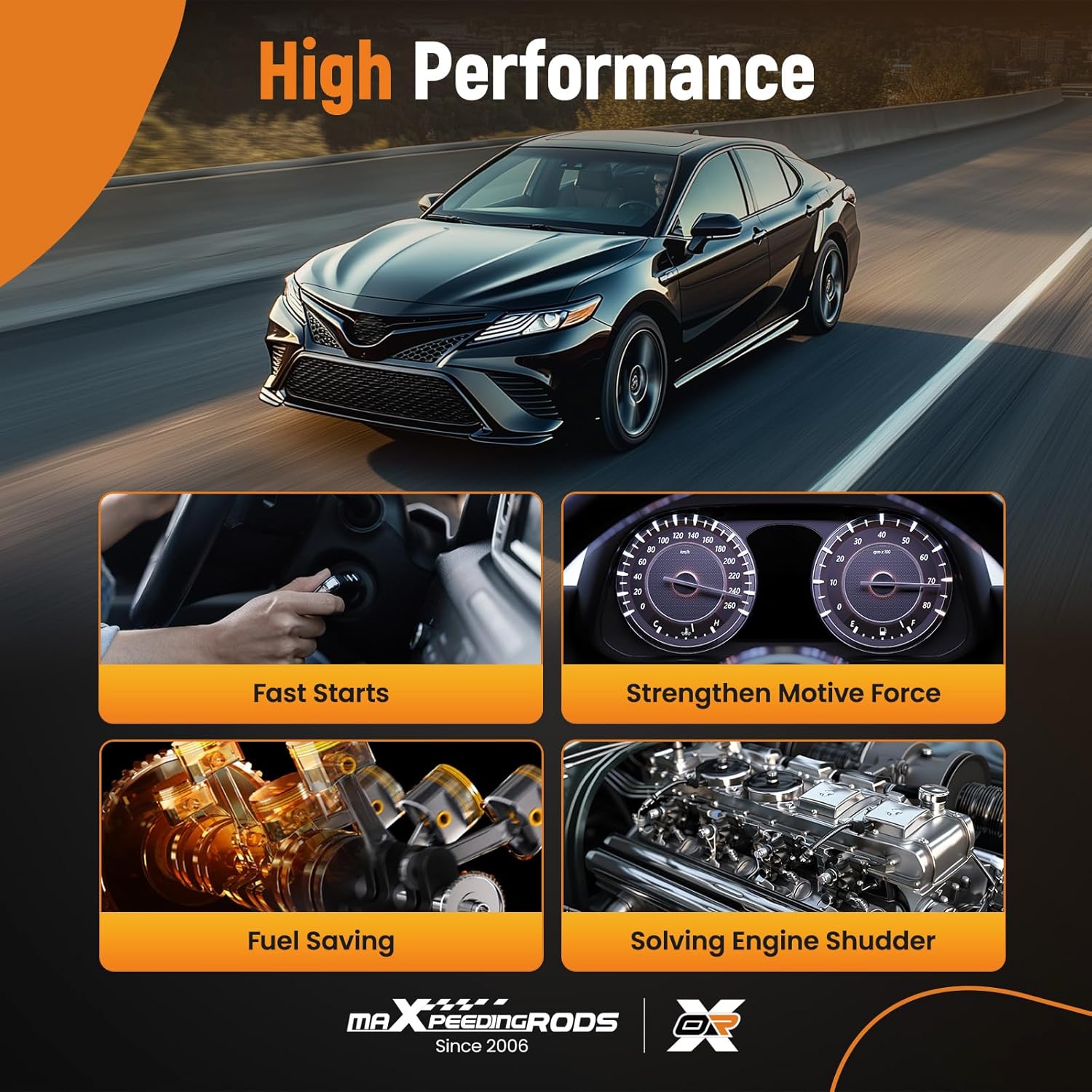 maXpeedingrods 31656-07 Ignition Coil for Harley Sportster XL883 XL1200, Iron 883 1200, Forty Eight 1200, Street 500 750 Replace 3165607 140412