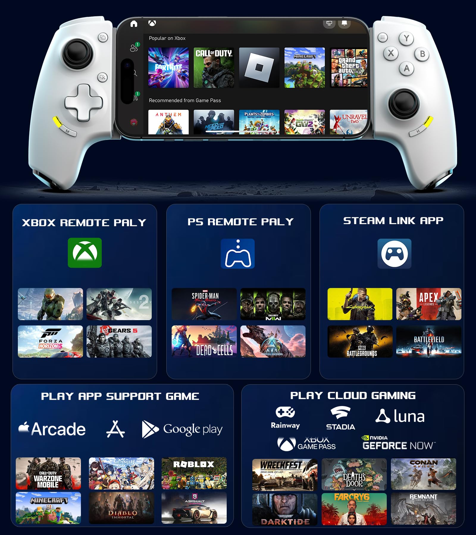 Ps5 Controller Xbox Game Pass Pc Controller Hall Effect Controller