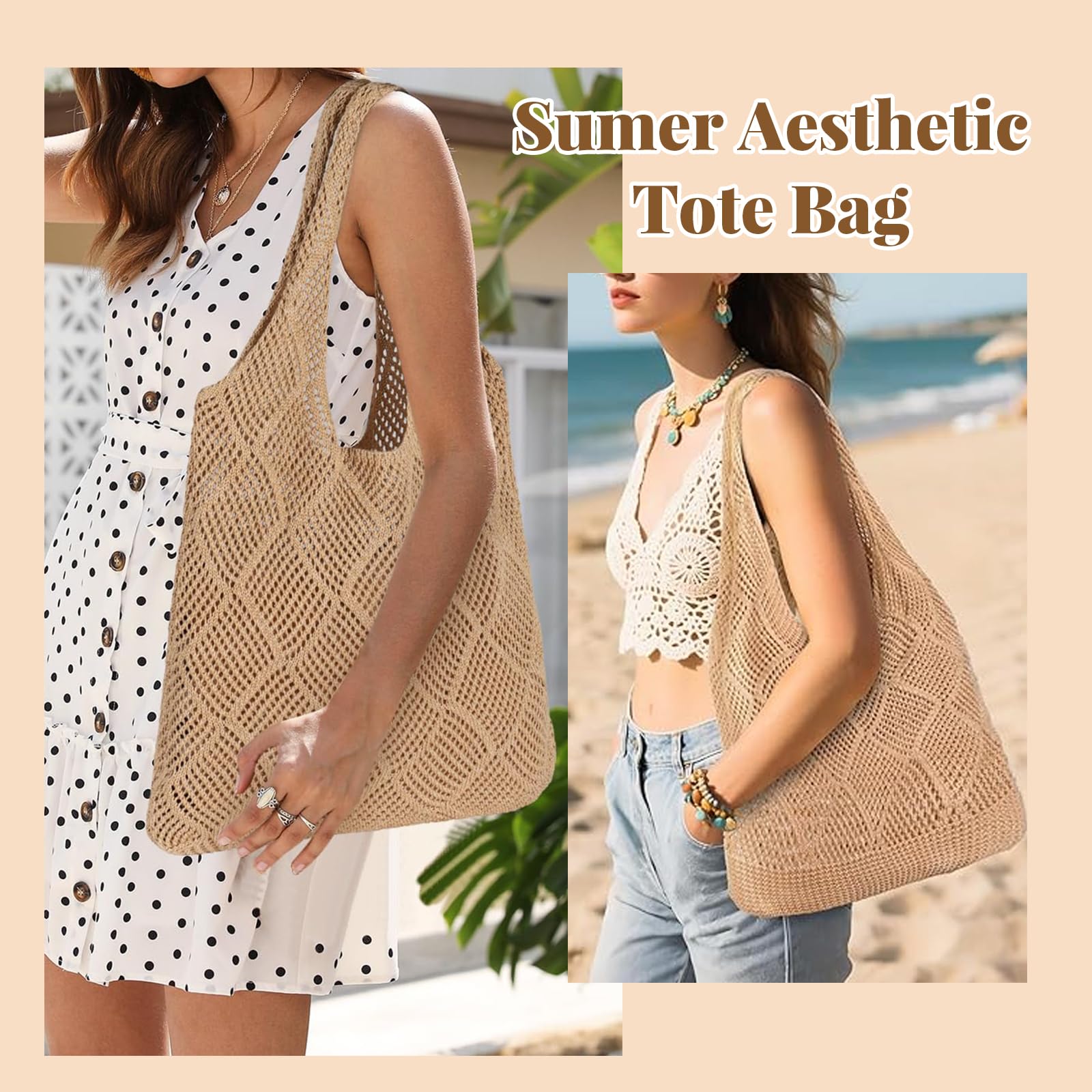 Damska torba plażowa Retro Hollow Handbag, damskie torebki na ramię, duża letnia torba na co dzień, letnie torby, torba plażowa na imprezę w podróży zakupy