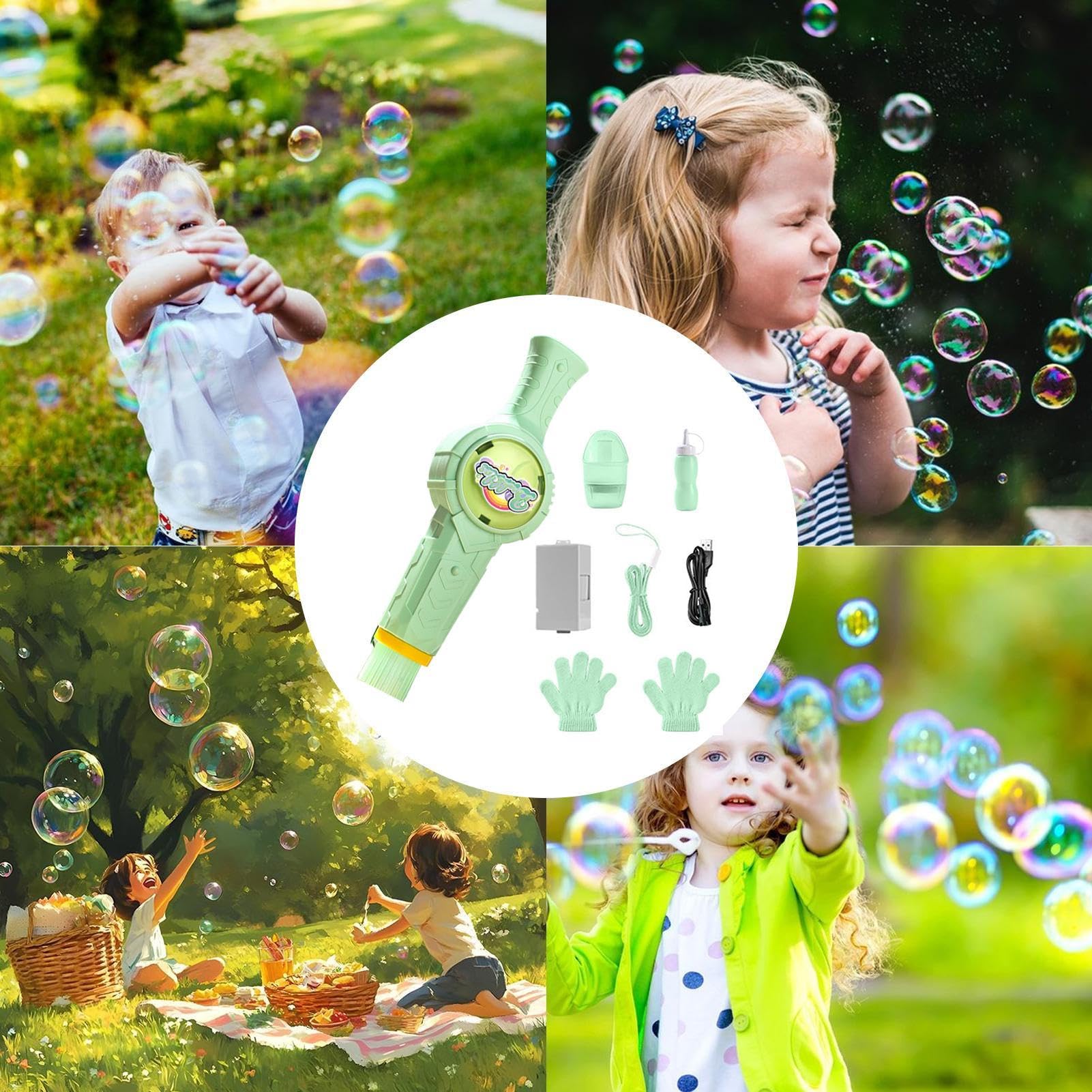 Brouillard à Bulles élastiques | Machine à Bulles fumée colorée et Magique élastique | Bubbles Wand | Interactive Fun Bubbles Blowing Maker | Jouet fêtes d'été