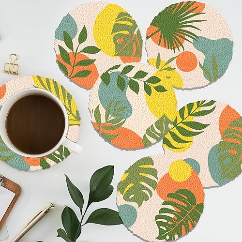 Miniatura 7 de Kit de agujas de punzonado para principiantes, para principiantes, herramienta de aguja perforadora con tela de aguja perforadora, aros, hilos y