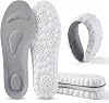 2 Pairs of Orthopaedic Insoles 4D Memory Foam Insoles with Arch Support Breathable Soft Shock-Absorbing Comfort Massage Insoles Stepry Insoles (41-42 EU) Grey