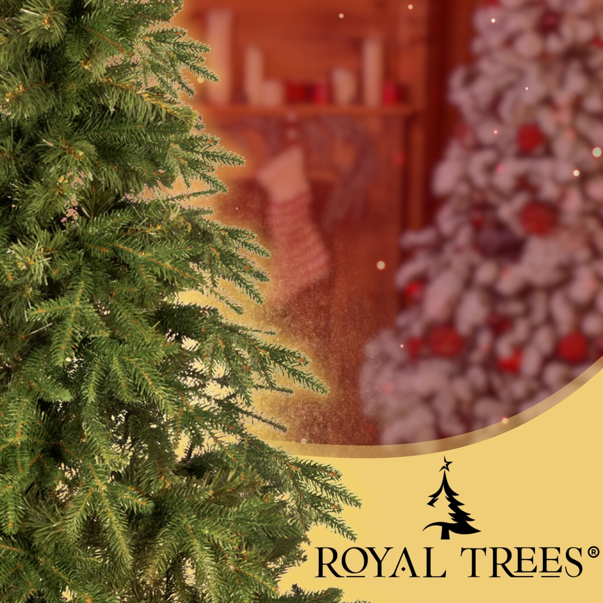 Árbol de Navidad artificial de abeto de 150 cm, con 310 puntas y soporte de madera resistente, para decoración de sala de estar, incluye bolsa de almacenamiento