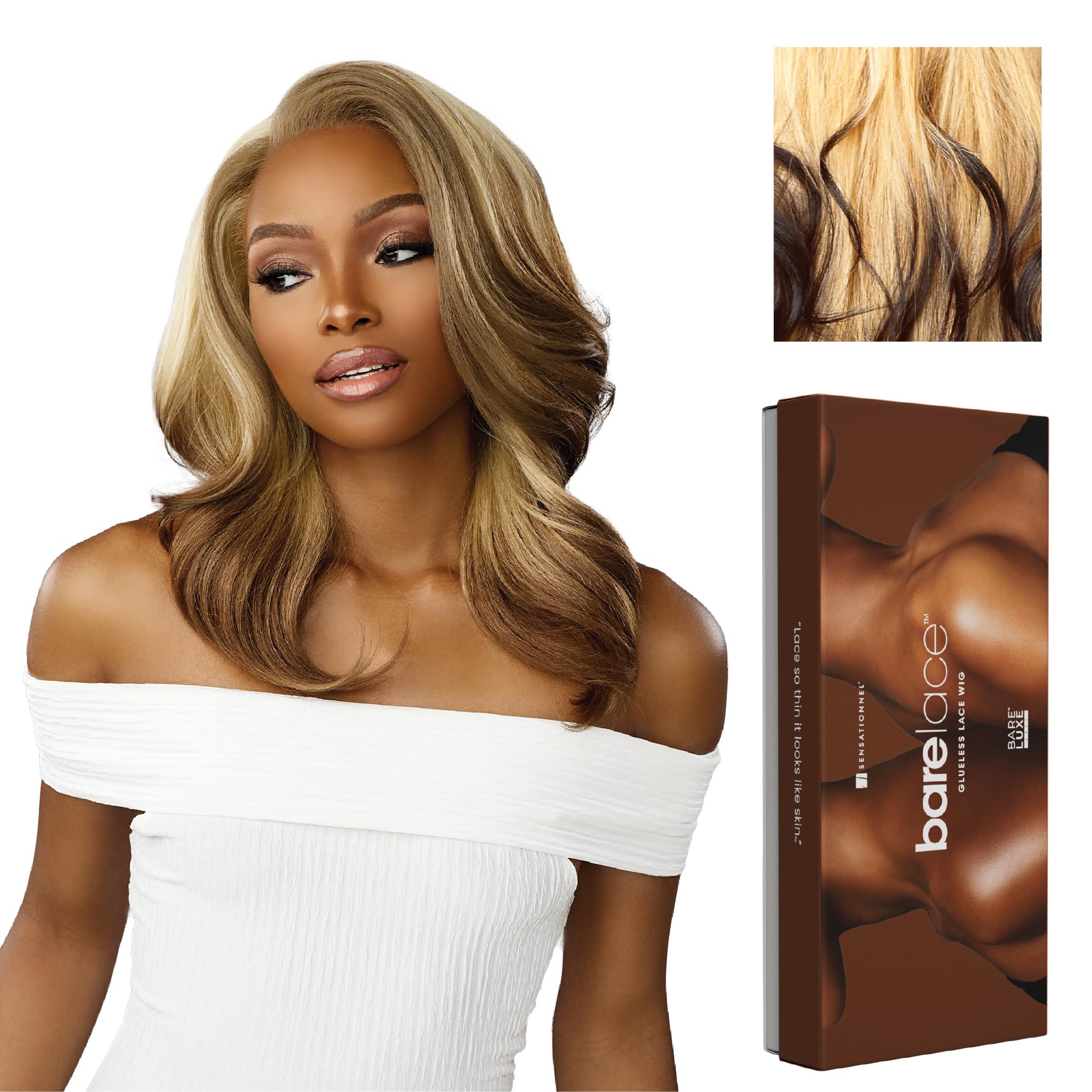 Sensationnel Bare Lace 13X6 Wigs - Unit 14 Lacefrontal Glueless Synthetic 180 Degree Preplucked Hairline (LT27/1)