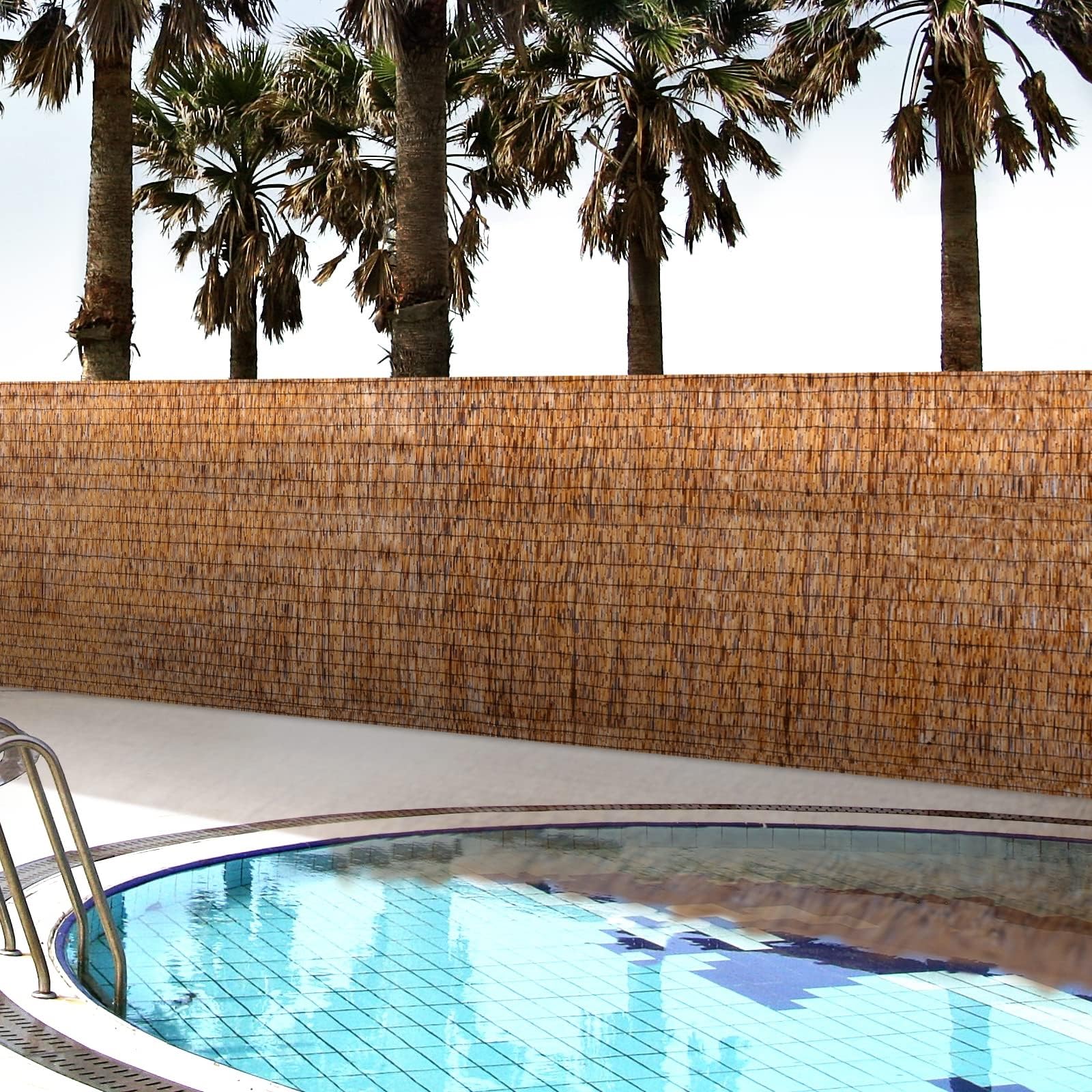 Clôture en Roseau Naturel Canisse Bambou 100/120/130cm X 100-1000cm Brise-Vue en Roseau Clôture Décorative pour Diviseur De Clôture De Jardin D'arrière-Cour(130x850cm(4.3x27.9FT))