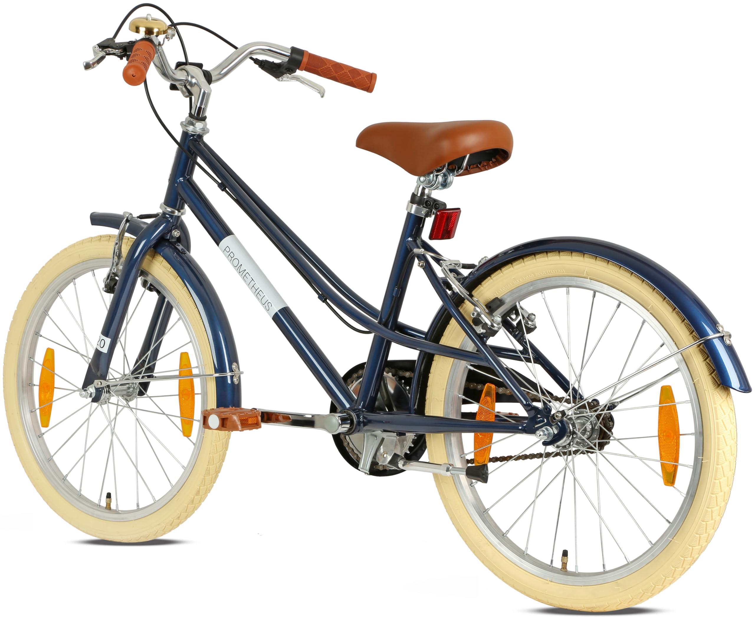 PROMETHEUS BICYCLES Vélo rétro pour enfant 20" unisex bleu | Vélo 20" pour enfants à partir de 6 ans