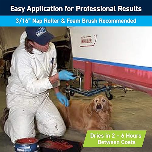 Miniatura 7 de TotalBoat Underdog - Pintura marina antiincrustante para fondo de barcos de fibra de vidrio, madera y acero (negro, galón)