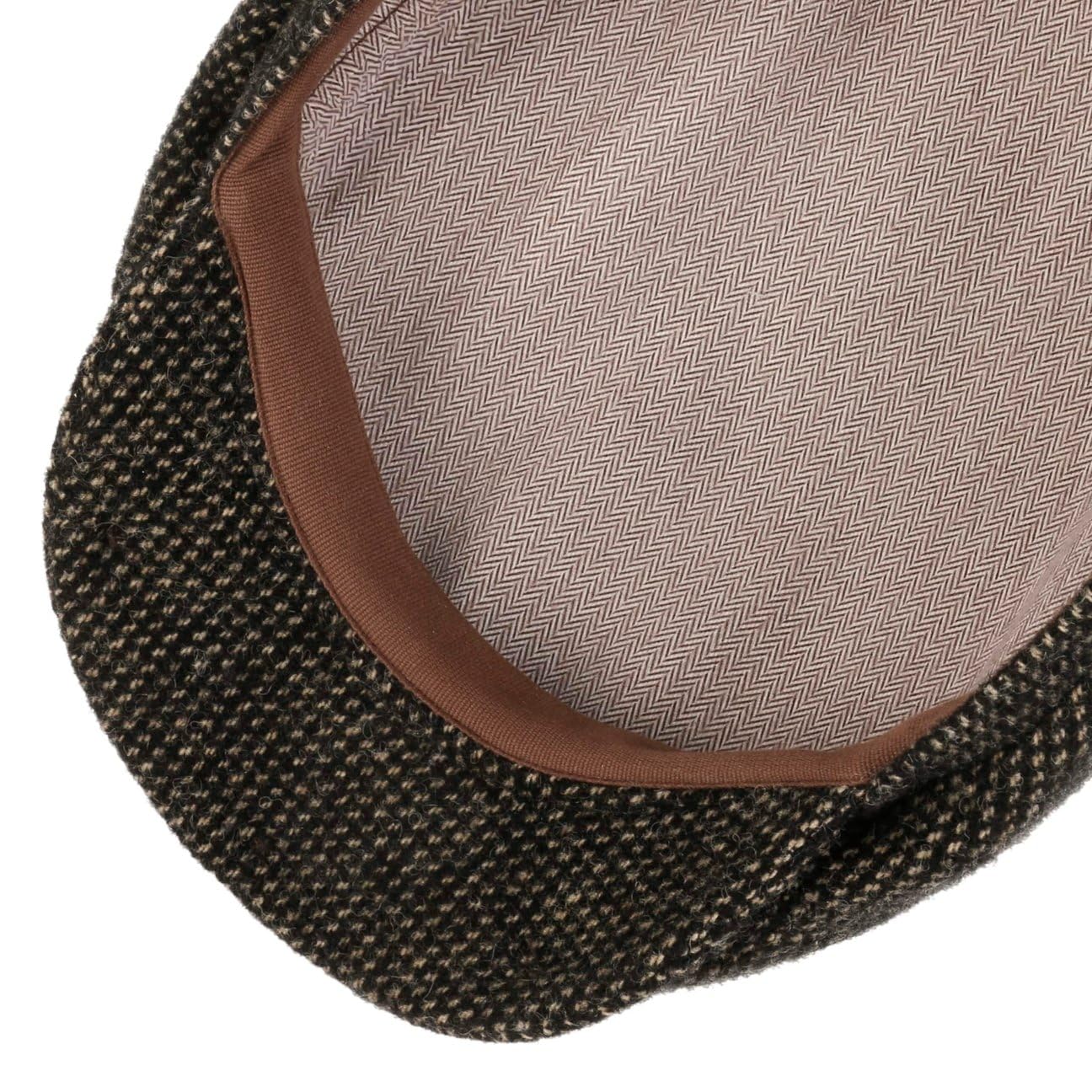 Stetson Lake Norden Wool płaska czapka z daszkiem męska – Made in The EU z daszkiem, na jesień, zimę, jesień, zimę, rozmiar XL (60-61 cm), czarno-beżowa