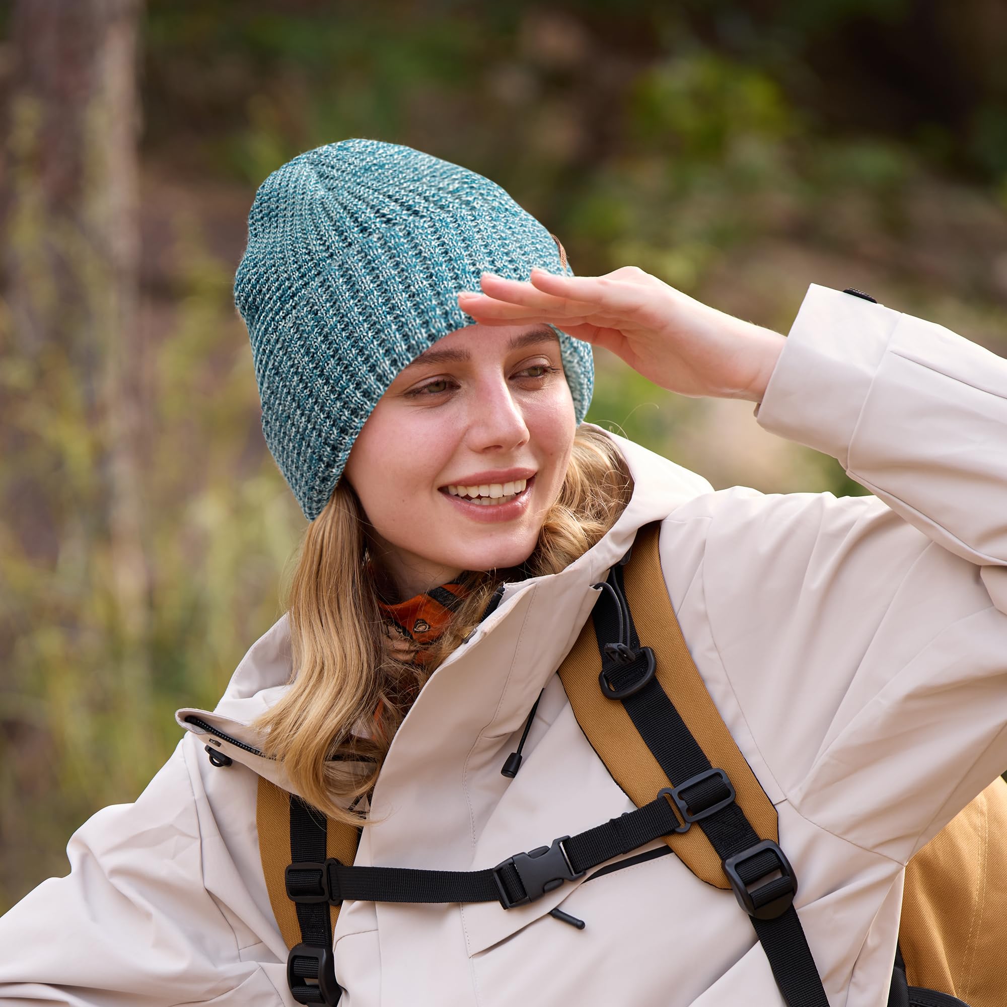 Outdoor Shaping Bonnet en tricot doux en laine mérinos mélangée pour homme et femme