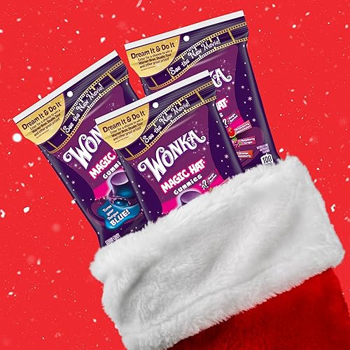 Miniatura 4 de Sweetzo Wonka - Gorros de gomita, caramelos surtidos con sabor a frutas, regalos de relleno de calcetines de dulces con temática de película, 4