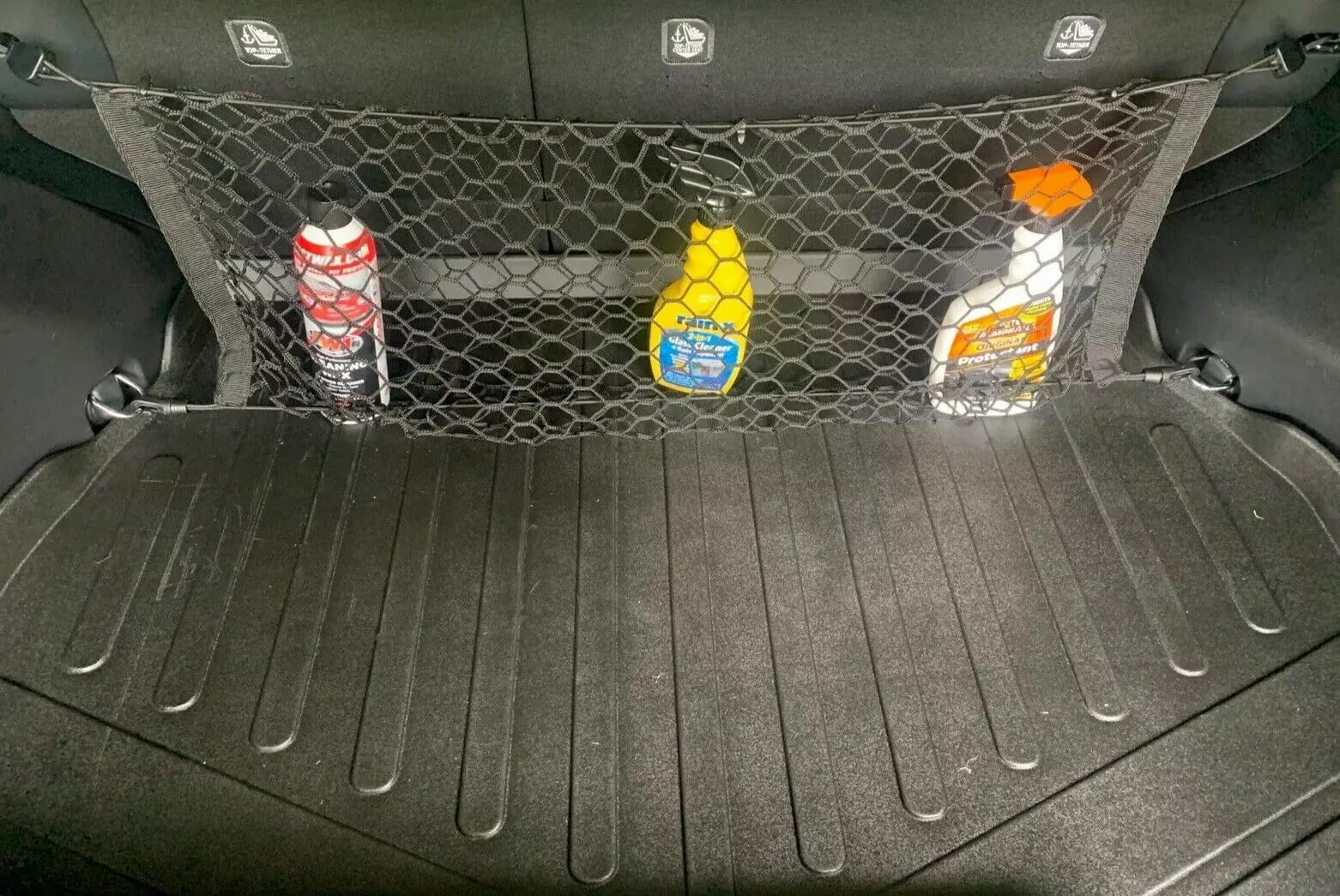 EACCESSORIES EA Rear Trunk Organizer Cargo Net for Nissan Rogue 2021-2025 – Envelope Style Cargo Net for SUV – Premium Mesh Elastic Car Trunk